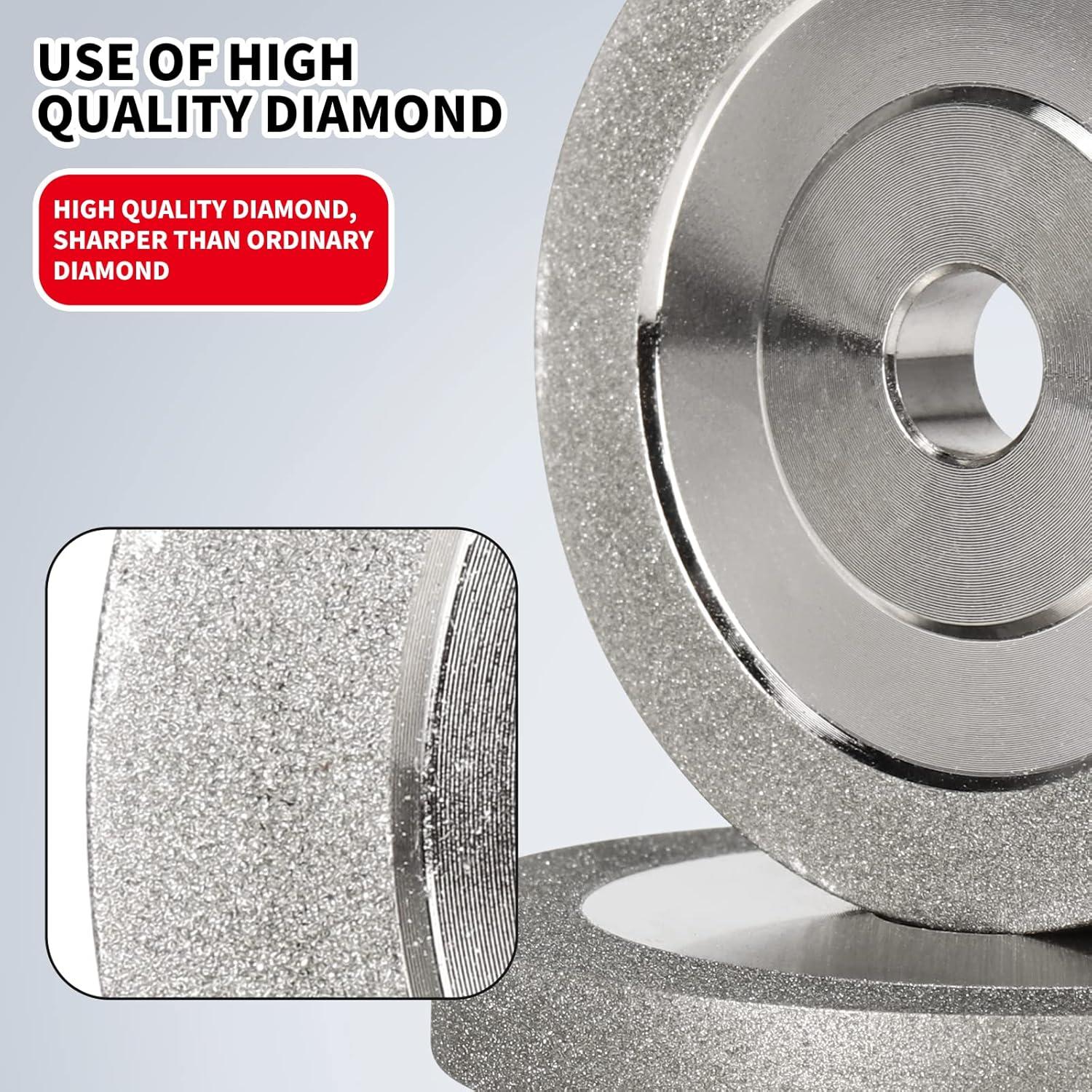 Rueda de Afilar de Diamante Plana Baiwen 78mm Grano 150