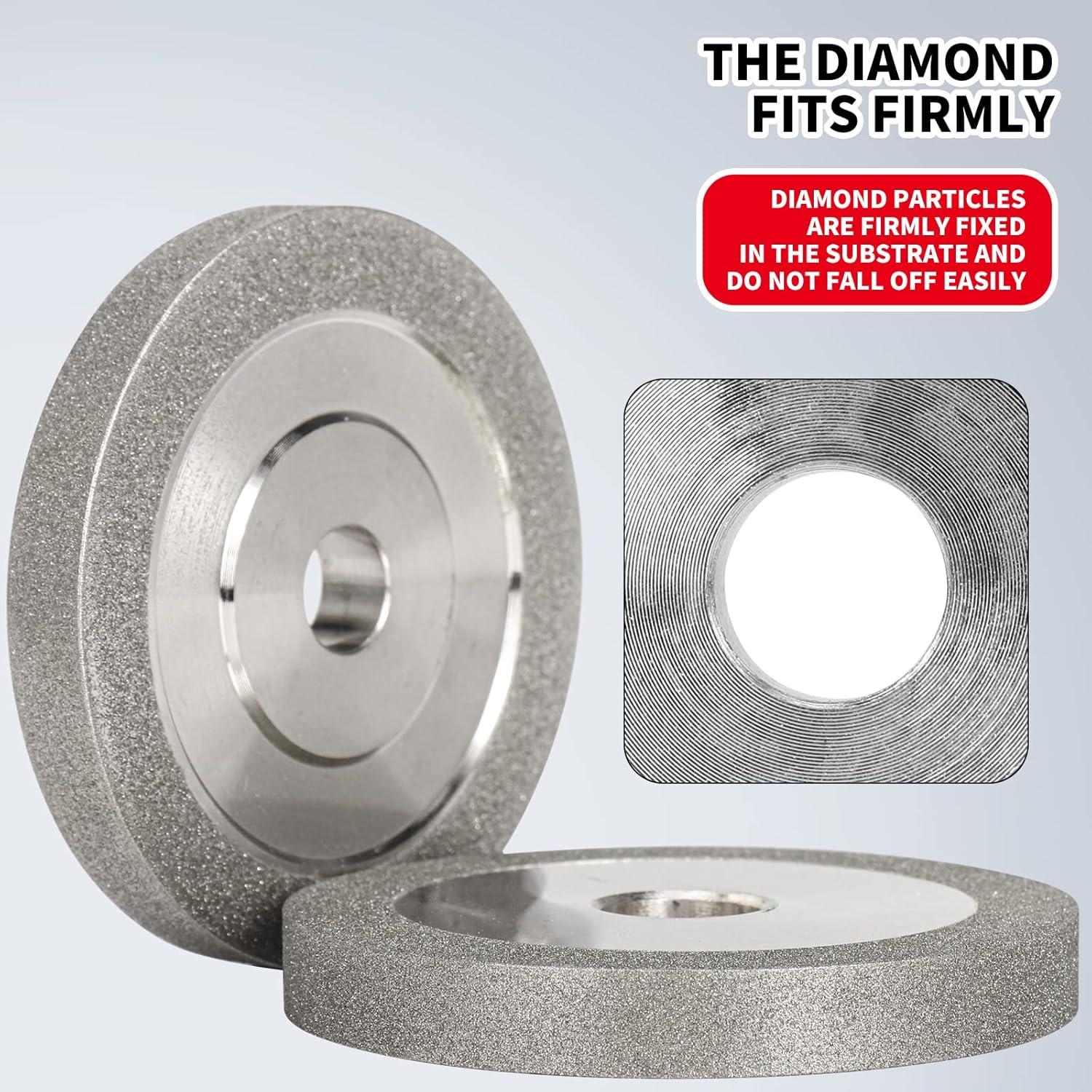 Rueda de Afilar de Diamante Plana Baiwen 78mm Grano 150