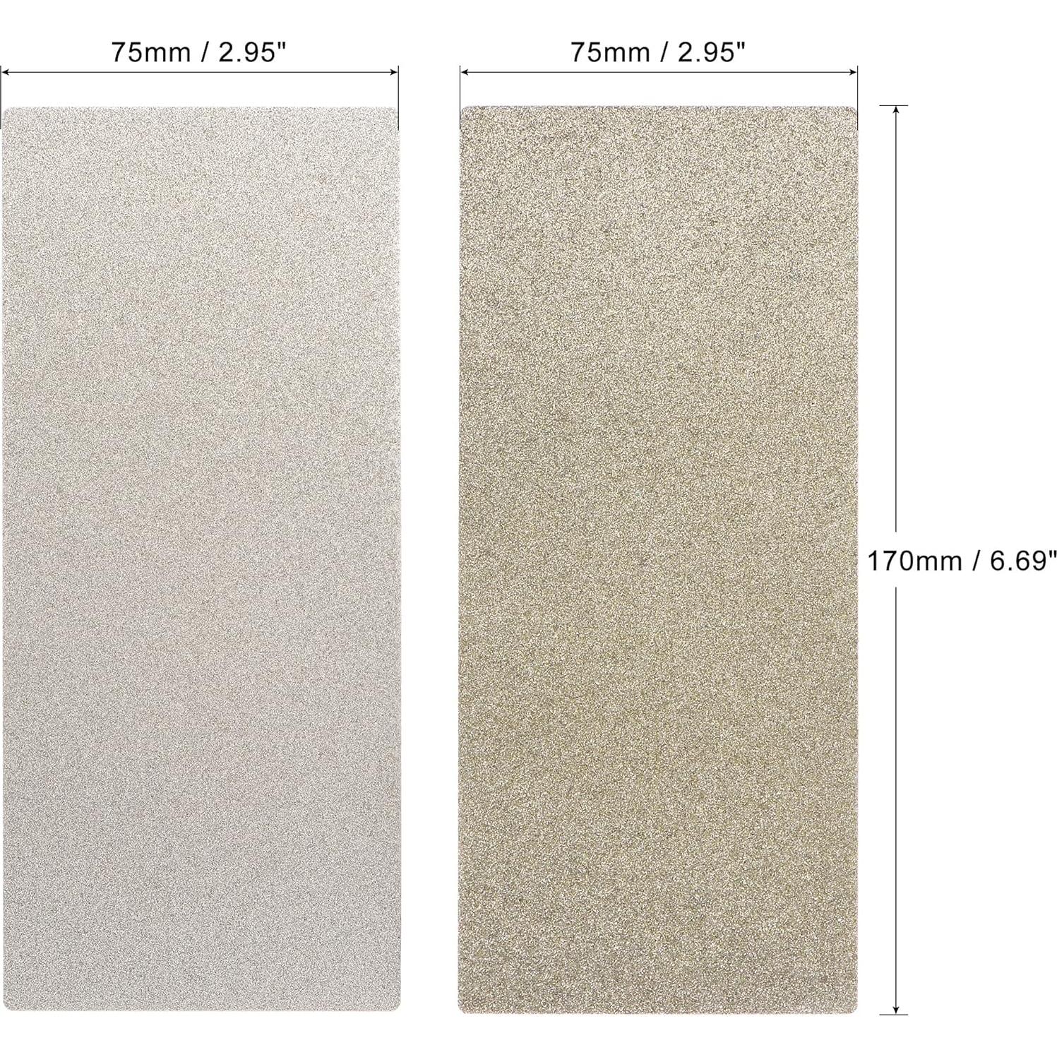 Piedra de Afilar de Diamante uxcell 170mm 80/120 Granos 2pcs