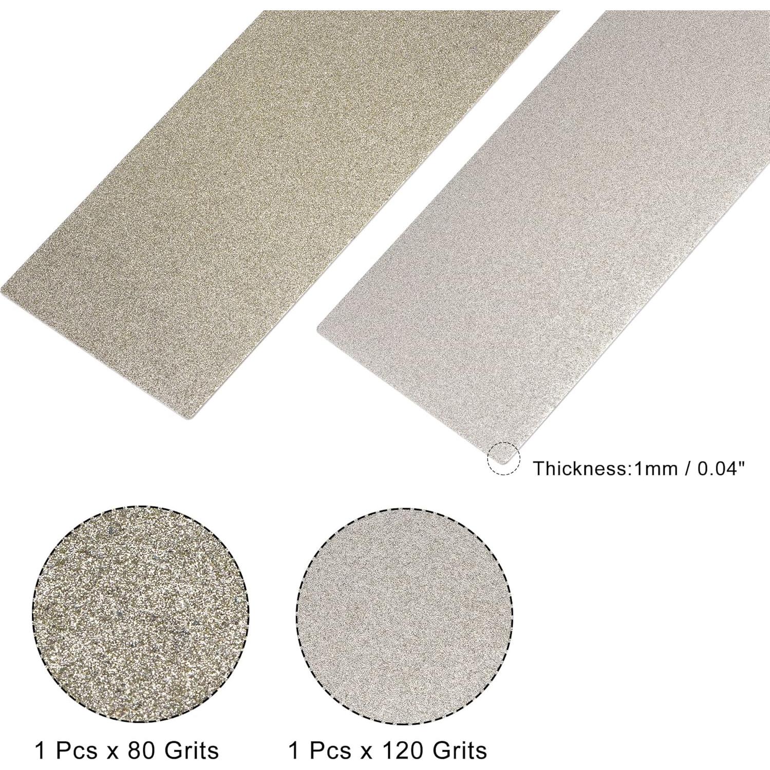 Piedra de Afilar de Diamante uxcell 170mm 80/120 Granos 2pcs