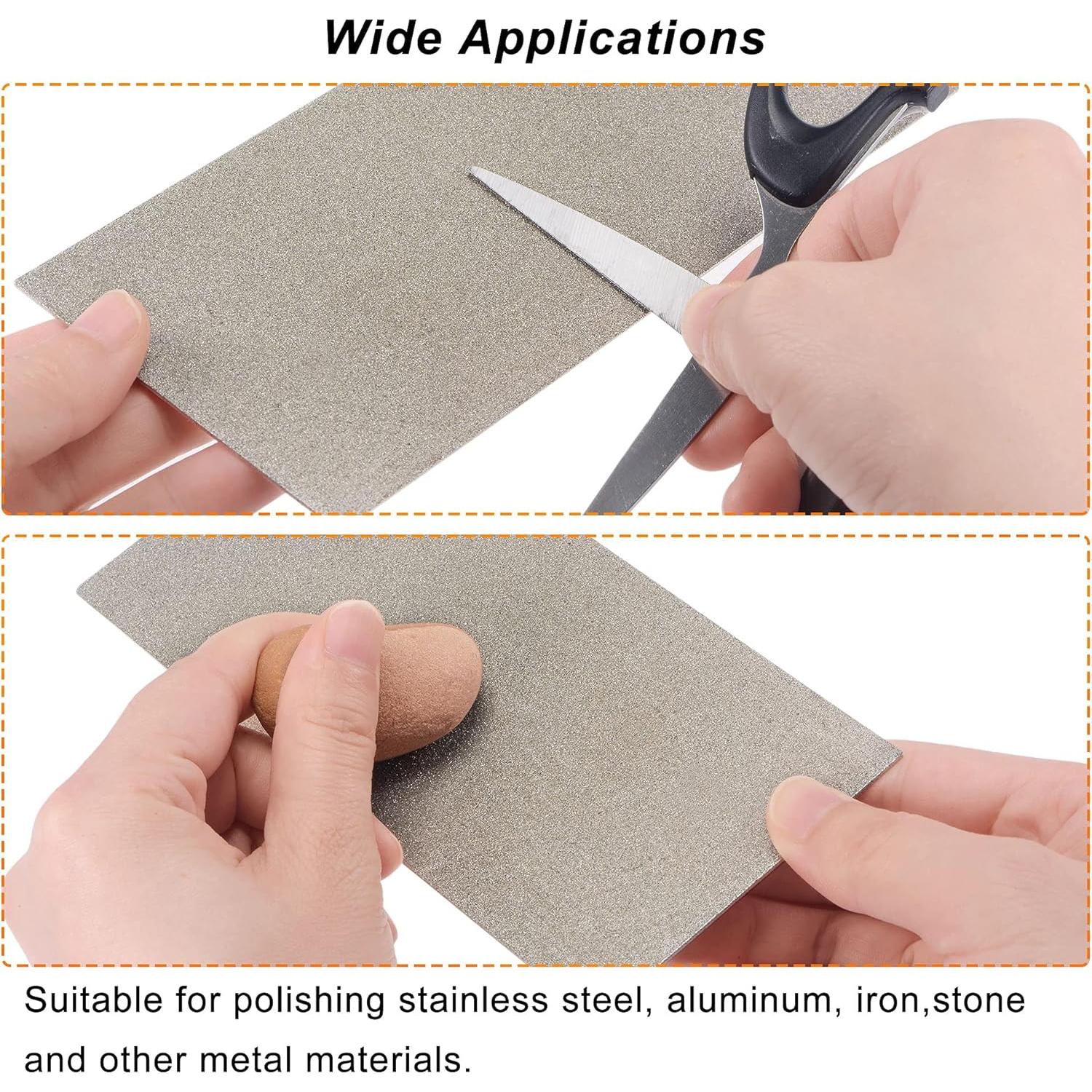 Piedra de Afilar de Diamante uxcell 170mm 80/120 Granos 2pcs