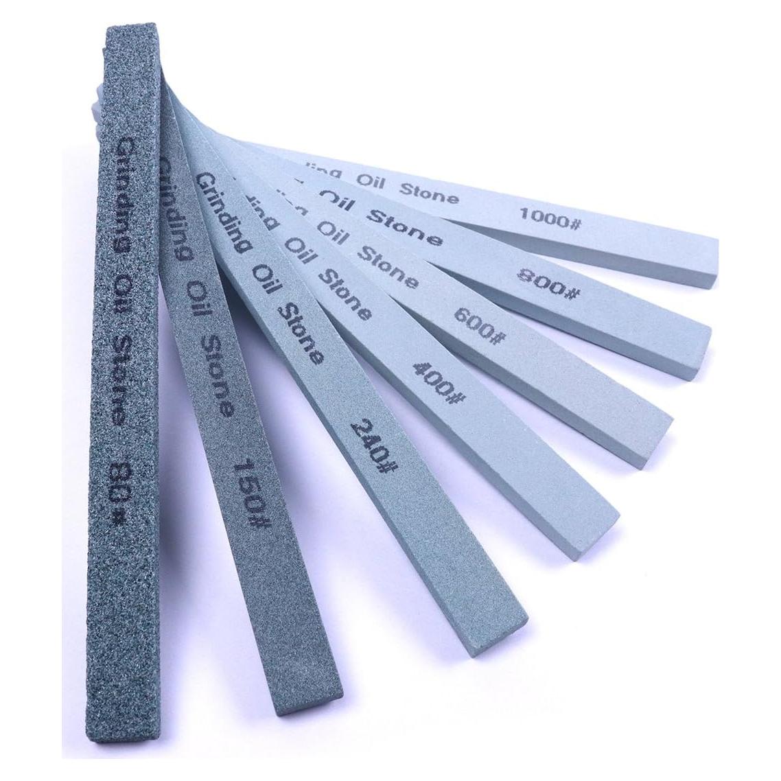 Juego de piedras de afilar ATOPLEE 7 piezas grano 80 a 1000