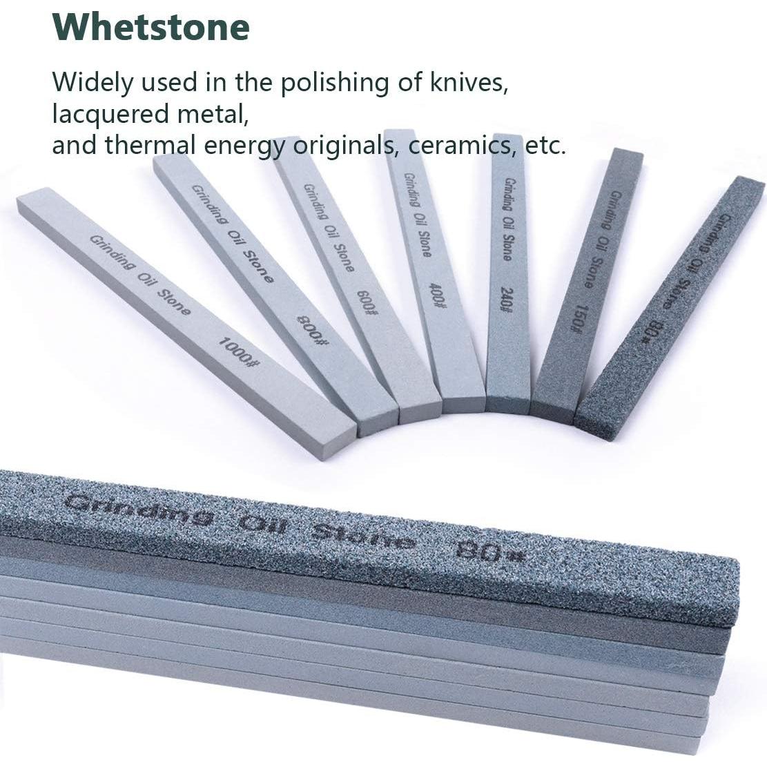 Juego de piedras de afilar ATOPLEE 7 piezas grano 80 a 1000
