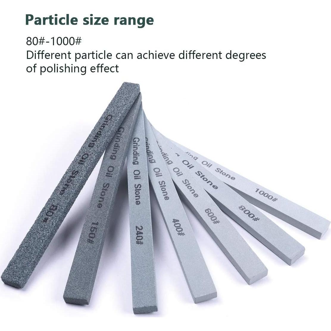 Juego de piedras de afilar ATOPLEE 7 piezas grano 80 a 1000