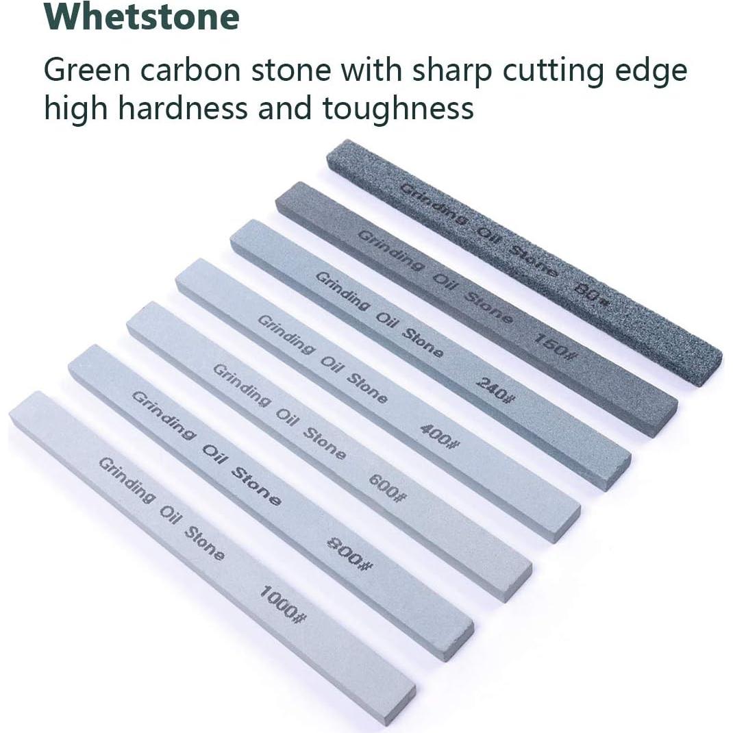 Juego de piedras de afilar ATOPLEE 7 piezas grano 80 a 1000