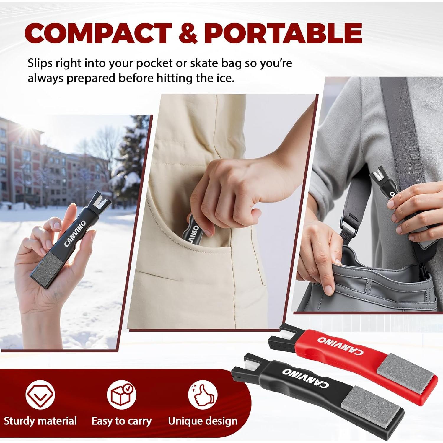 Afilador de Patines de Hielo Canvino - 2 Piezas, Cerámica