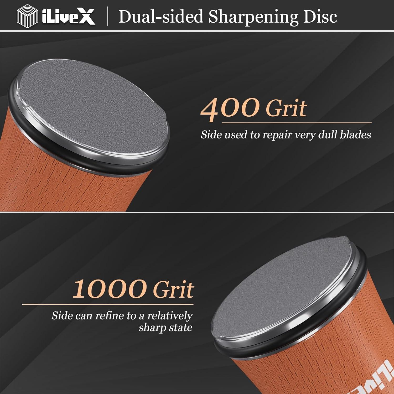 Afilador de Cuchillos Rodante con Discos de Diamante y Cerámica