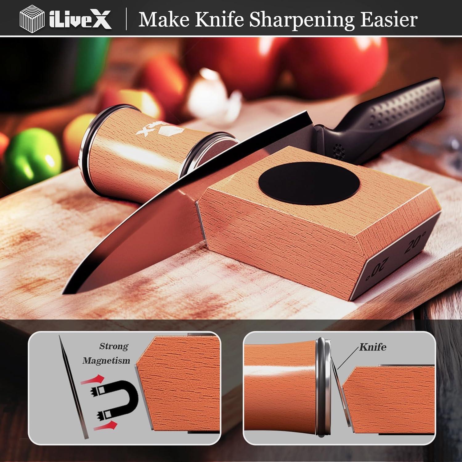 Afilador de Cuchillos Rodante con Discos de Diamante y Cerámica