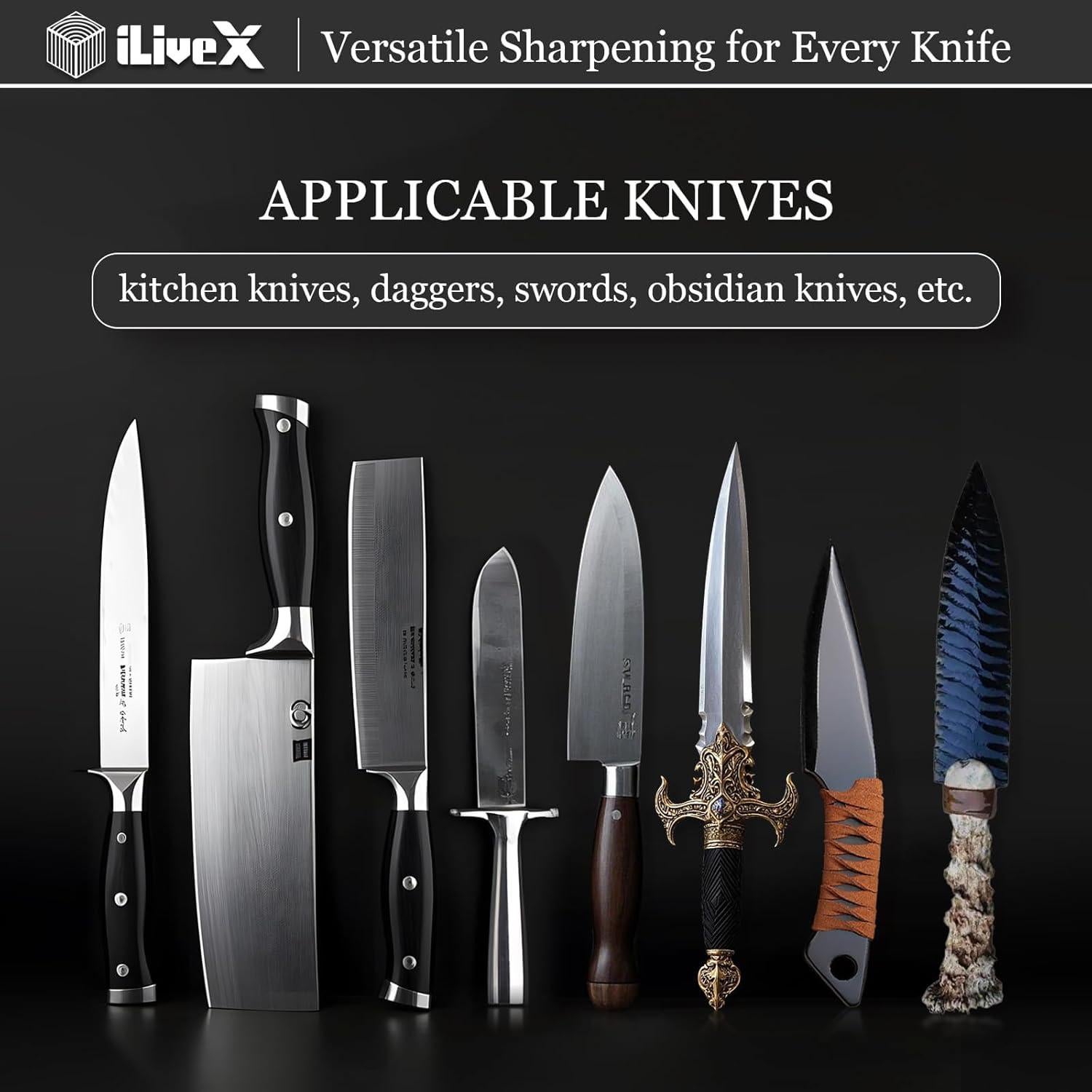 Afilador de Cuchillos Rodante con Discos de Diamante y Cerámica