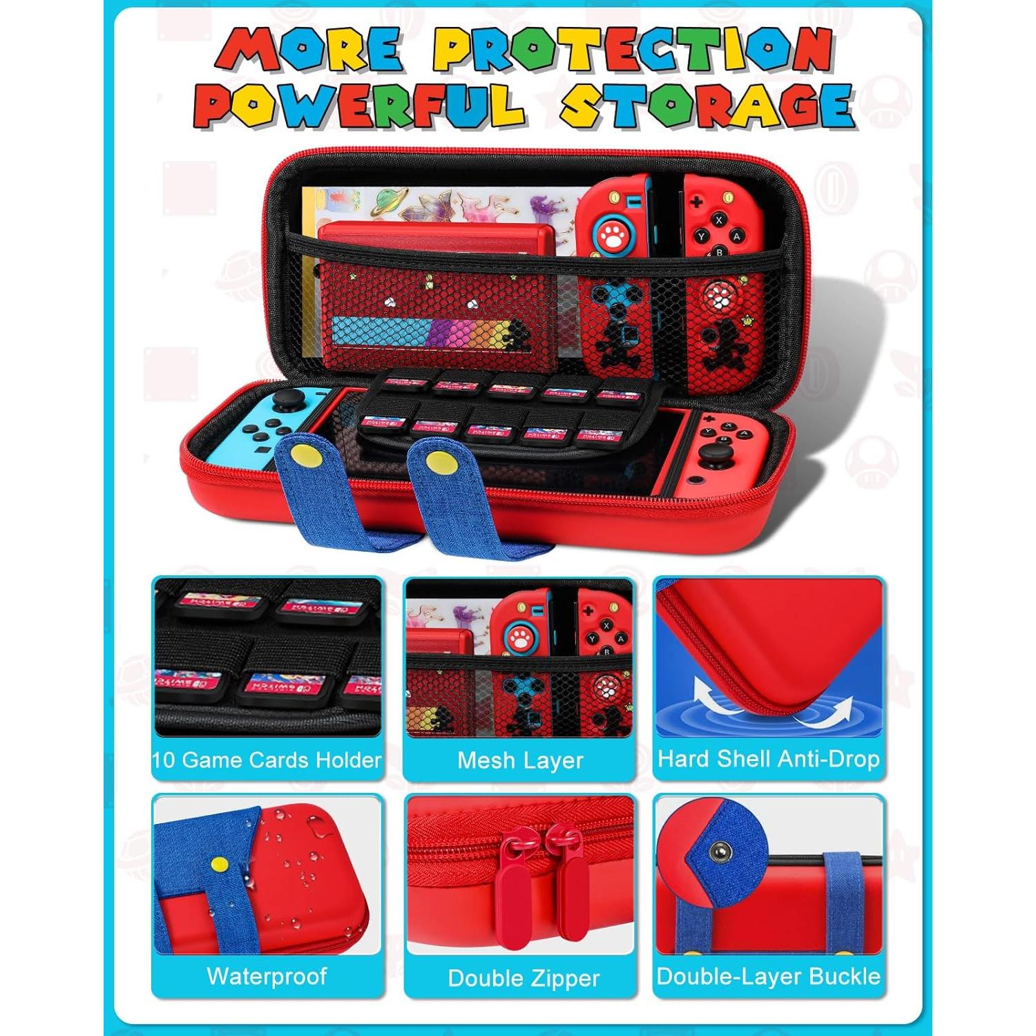 Funda 8 en 1 Gurgitat para Nintendo Switch con Accesorios