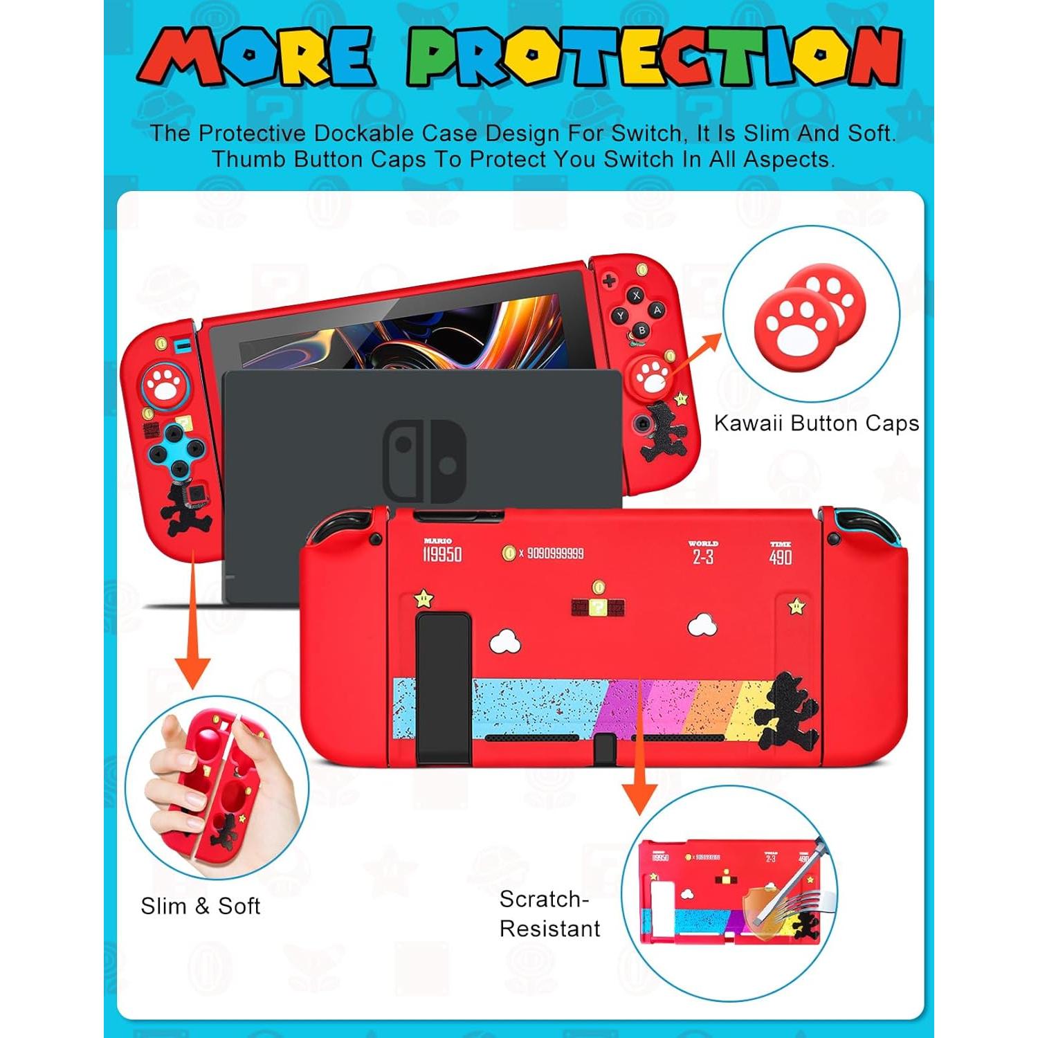 Funda 8 en 1 Gurgitat para Nintendo Switch con Accesorios