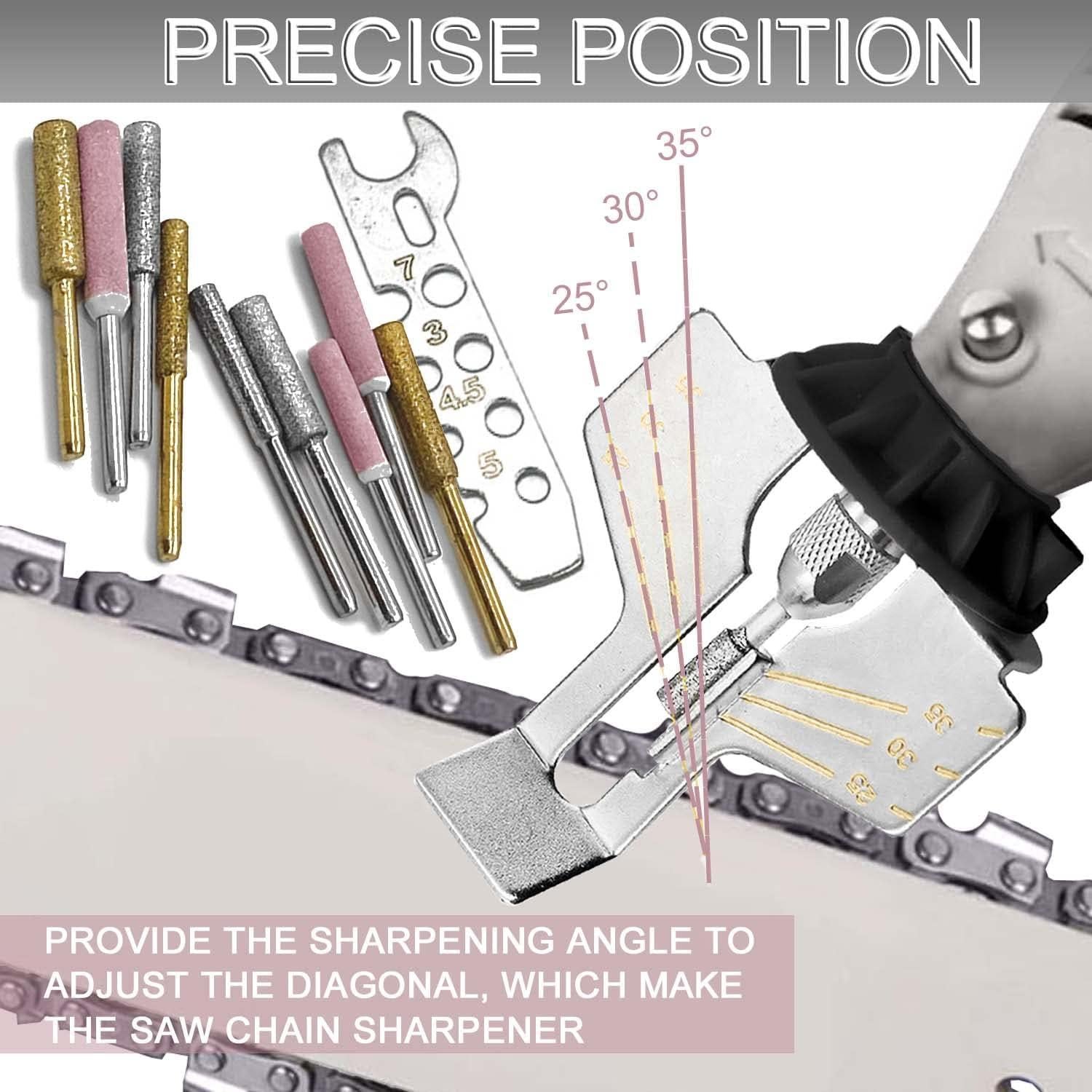 Kit de Afilado de Motosierra JONMON - 20 Piezas con Guía de Ángulo