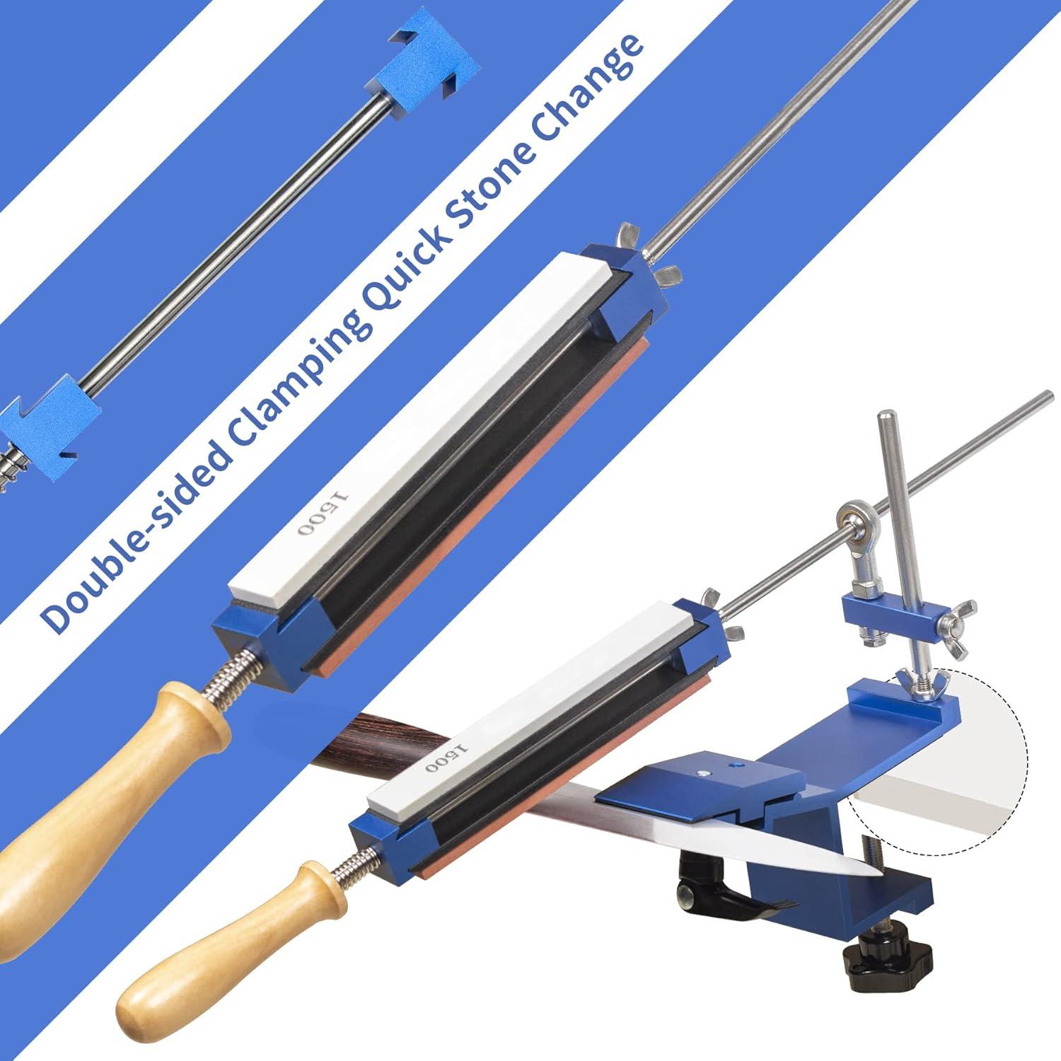 Kit de Afilado de Cuchillos CWOVRS con 9 Piedras y Cuero