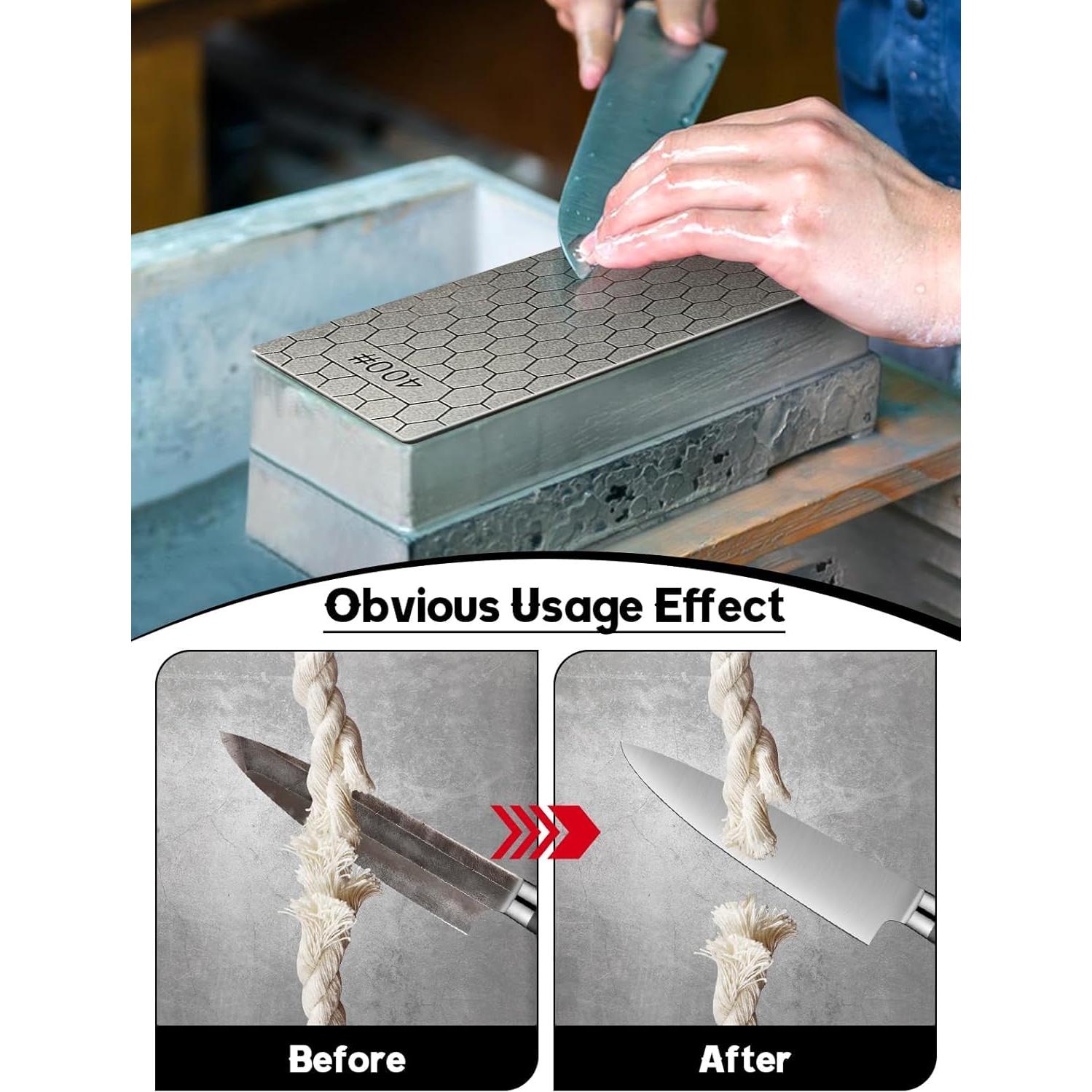 Kit de 5 Piedras de Afilar de Diamante Kalolary 400-1200 Grano