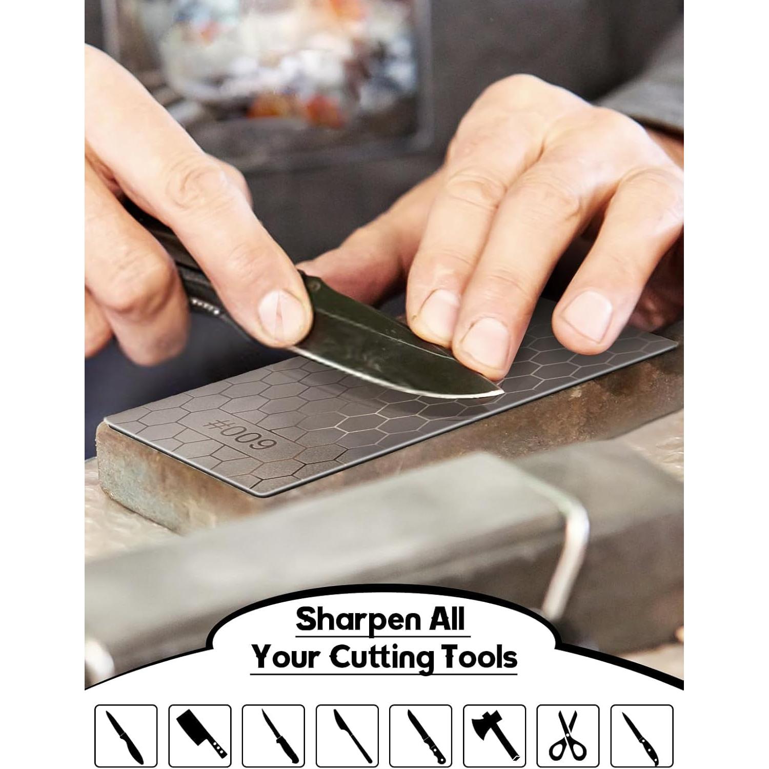 Kit de 5 Piedras de Afilar de Diamante Kalolary 400-1200 Grano