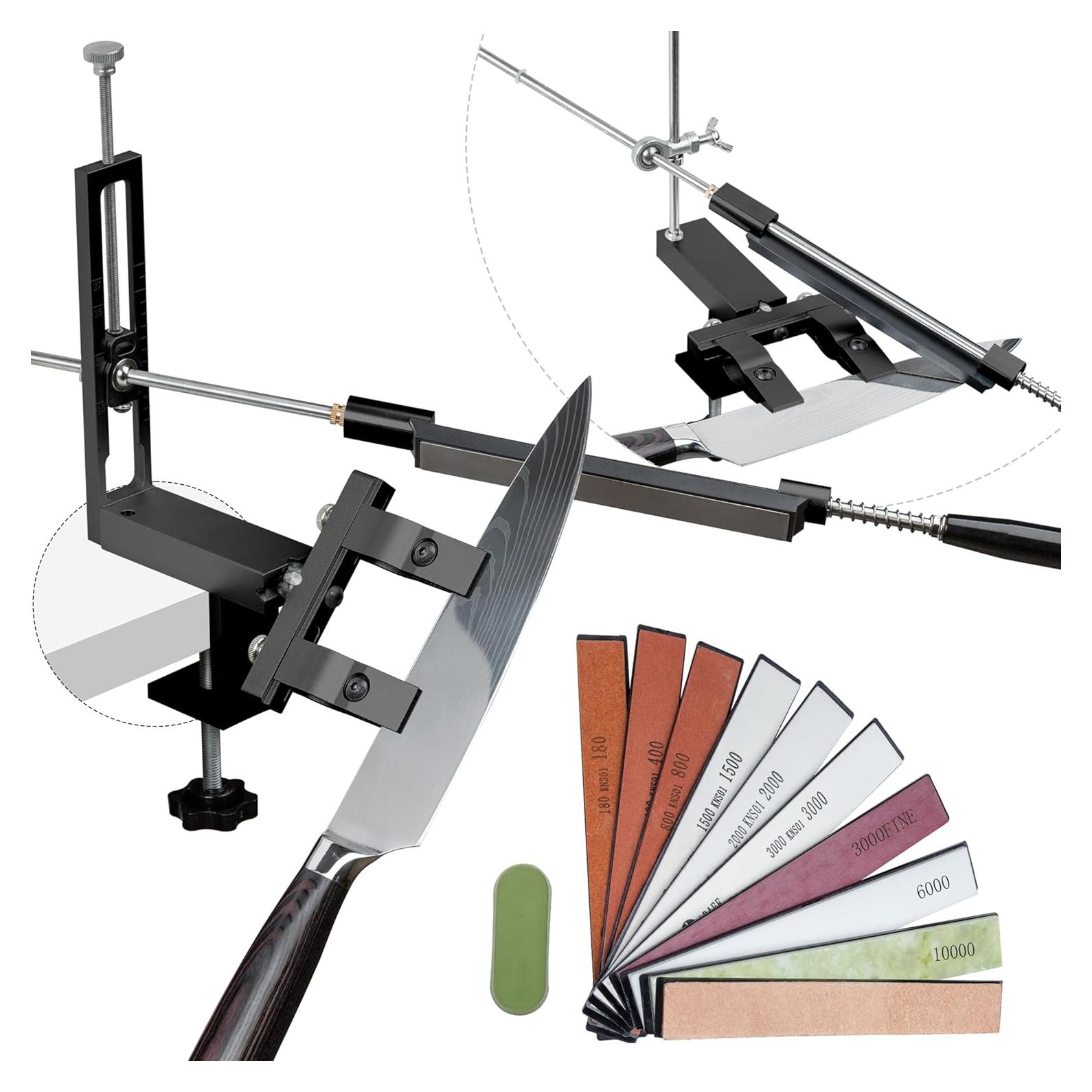 Kit de Afilado de Cuchillos CWOVRS con 9 Piedras y Abrazadera