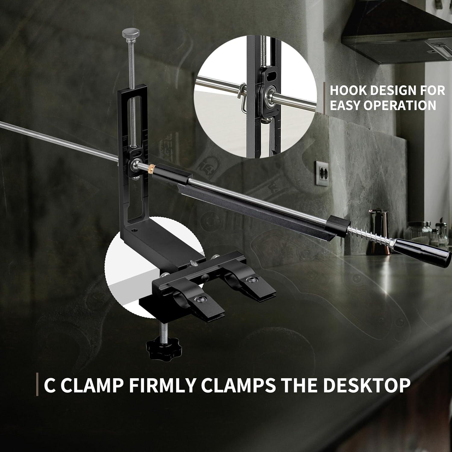 Kit de Afilado de Cuchillos CWOVRS con 9 Piedras y Abrazadera