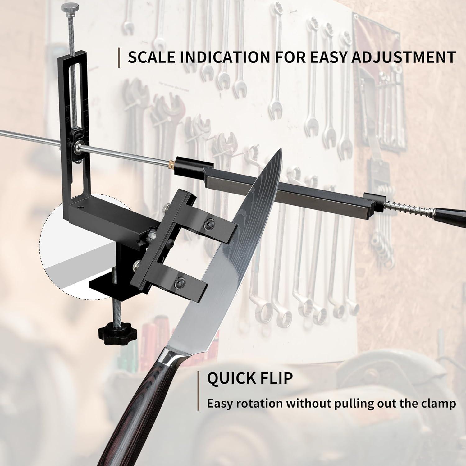 Kit de Afilado de Cuchillos CWOVRS con 9 Piedras y Abrazadera