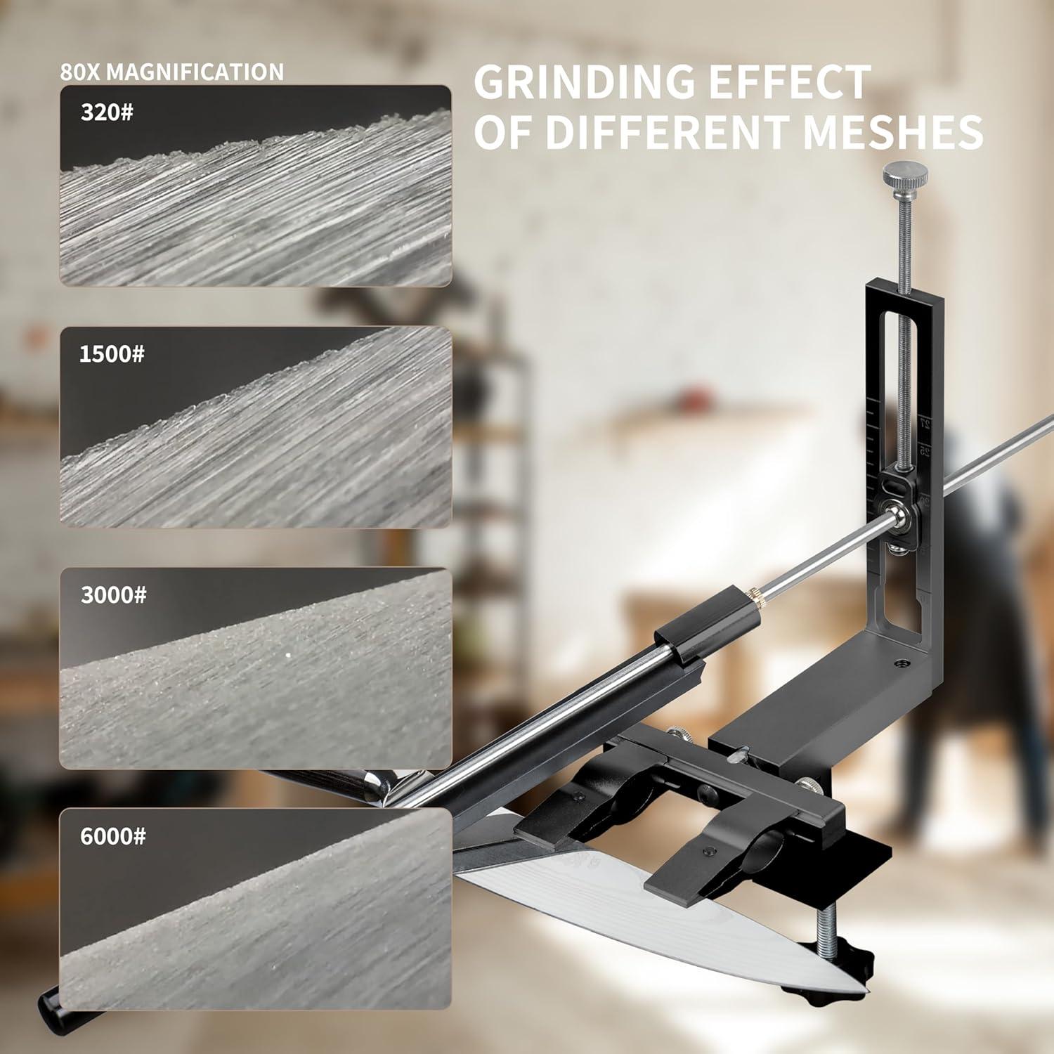 Kit de Afilado de Cuchillos CWOVRS con 9 Piedras y Abrazadera