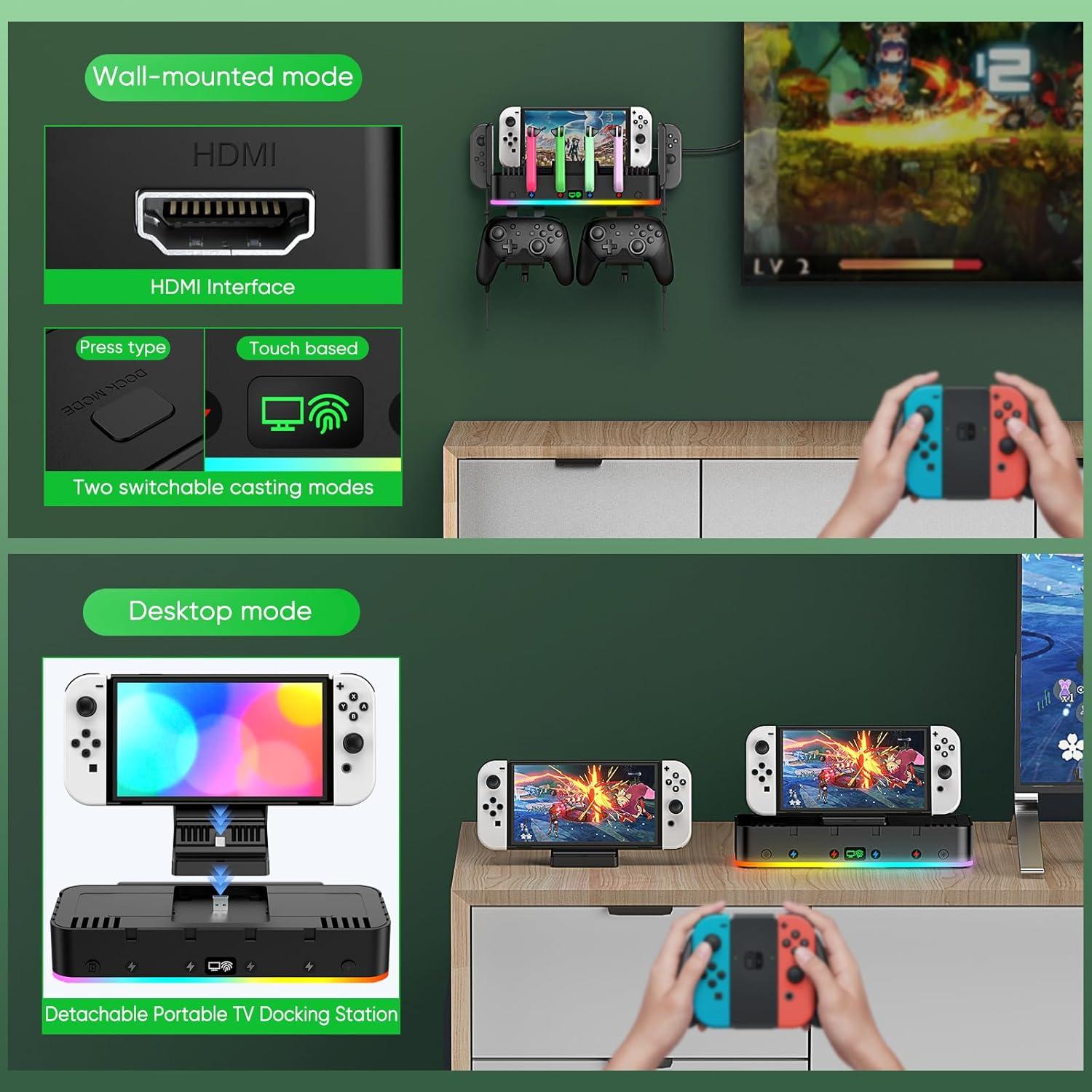 Estación de Acoplamiento Klipdasse para Nintendo Switch OLED