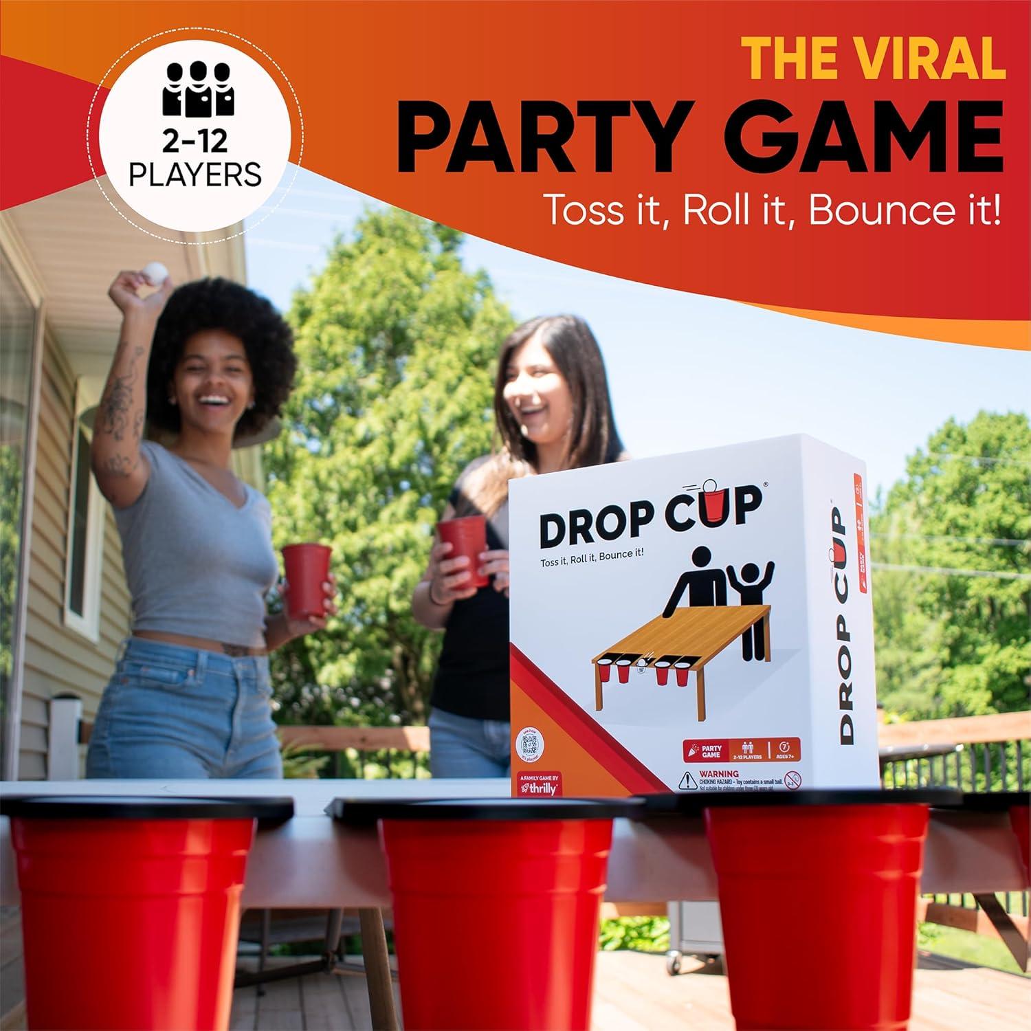 Juego de Mesa Thrilly Drop Cup - Diversión Familiar y Fiestas