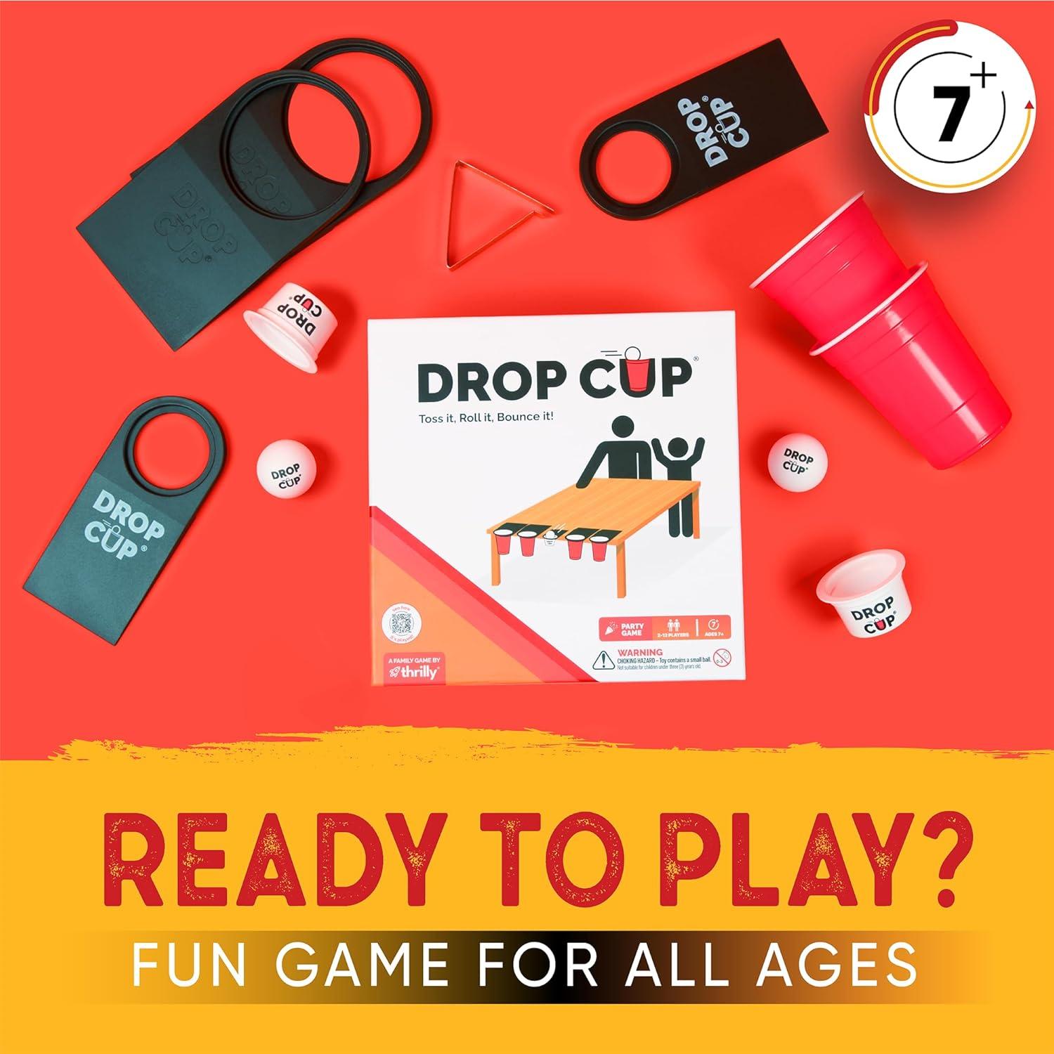 Juego de Mesa Thrilly Drop Cup - Diversión Familiar y Fiestas