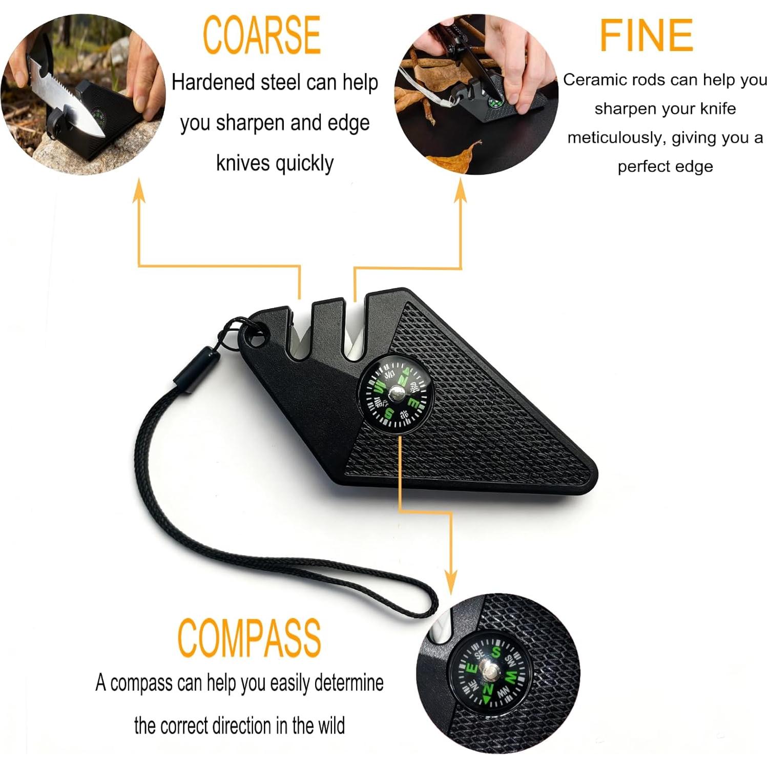 Afilador de Cuchillos de Caza Wloedor 6-en-1 Compacto