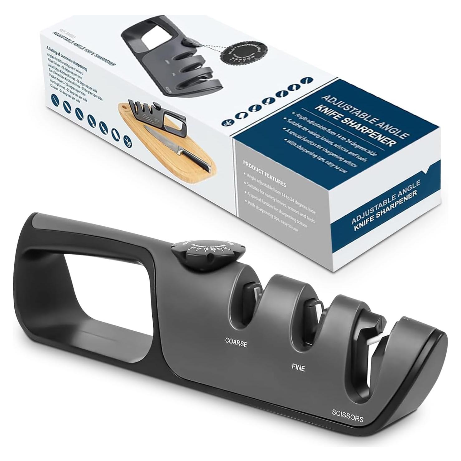 Afilador de cuchillos manual Genérico 3 etapas ajustable