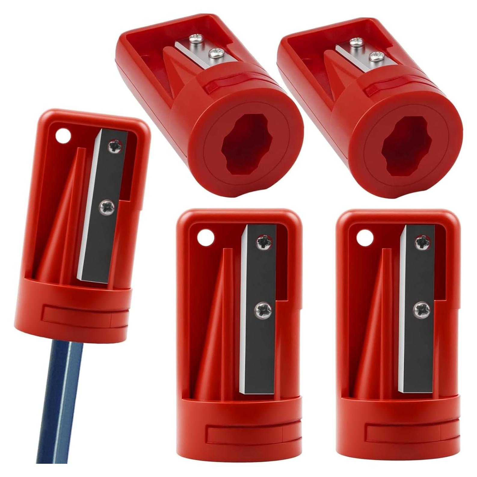 Paquete de 4 Sacapuntas Manuales Fampery para Carpintero