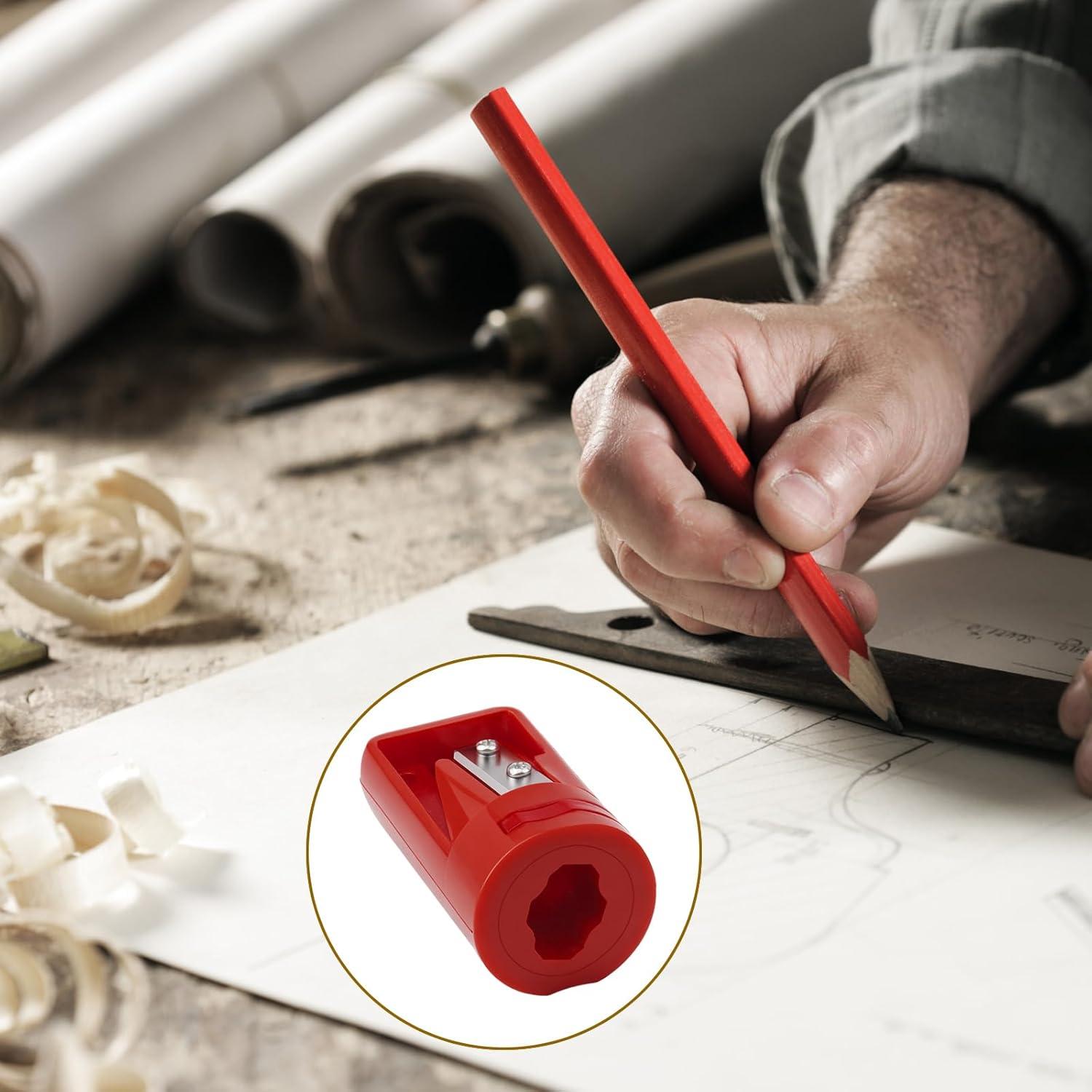 Paquete de 4 Sacapuntas Manuales Fampery para Carpintero