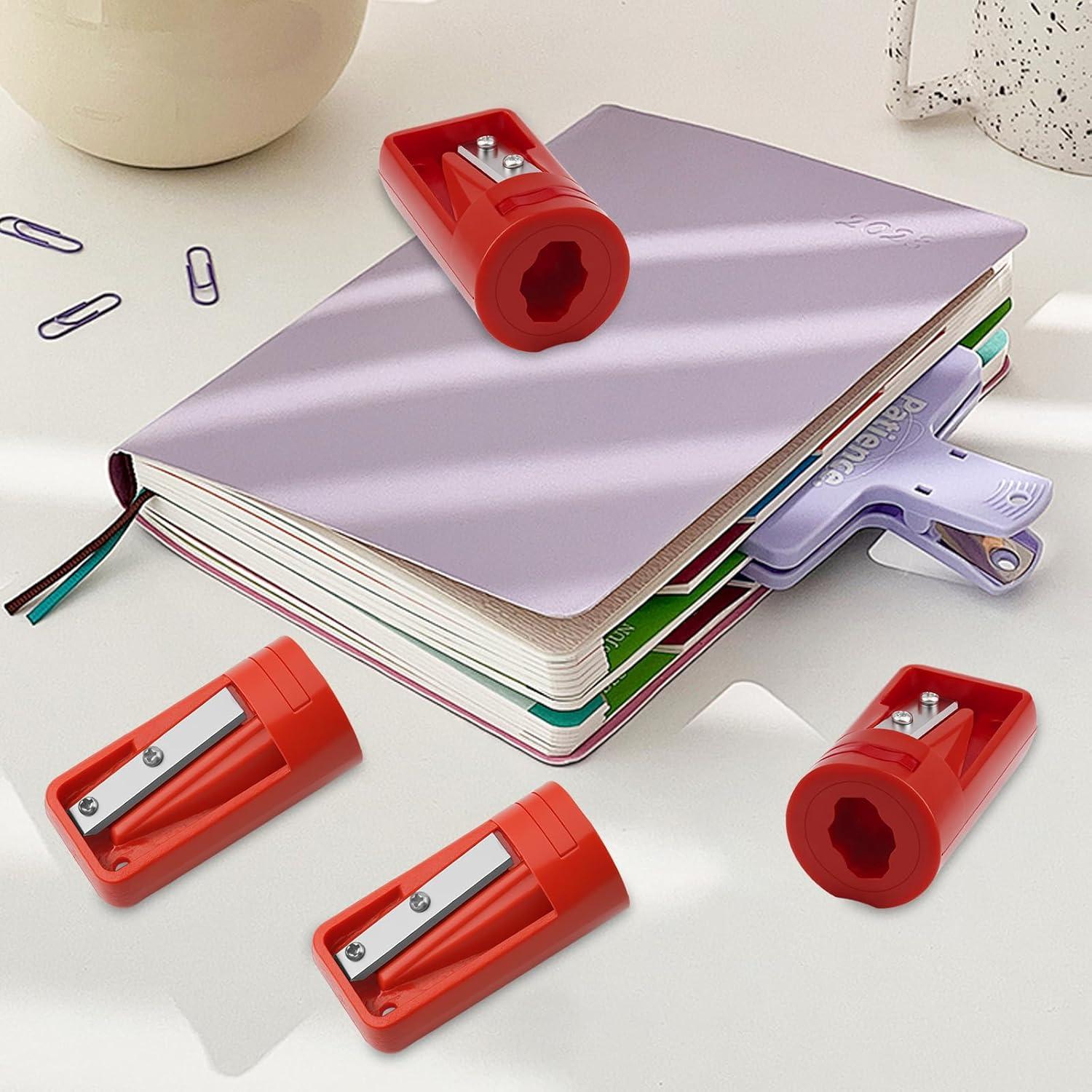 Paquete de 4 Sacapuntas Manuales Fampery para Carpintero