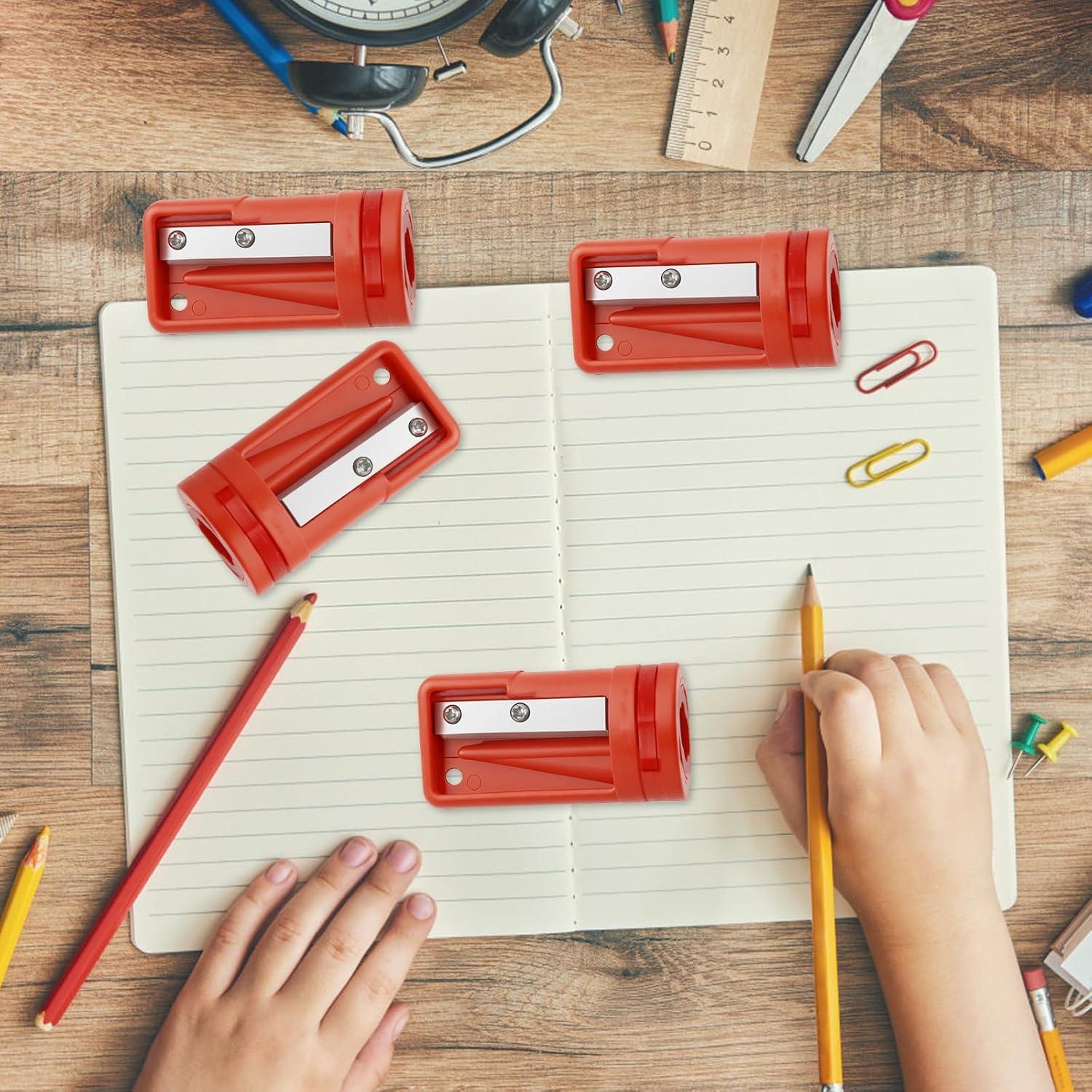 Paquete de 4 Sacapuntas Manuales Fampery para Carpintero