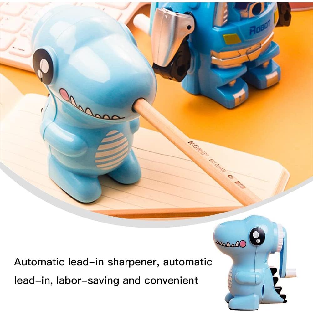 Sacapuntas Manual de Dinosaurio Rosa y Azul NingMengXYRHZB