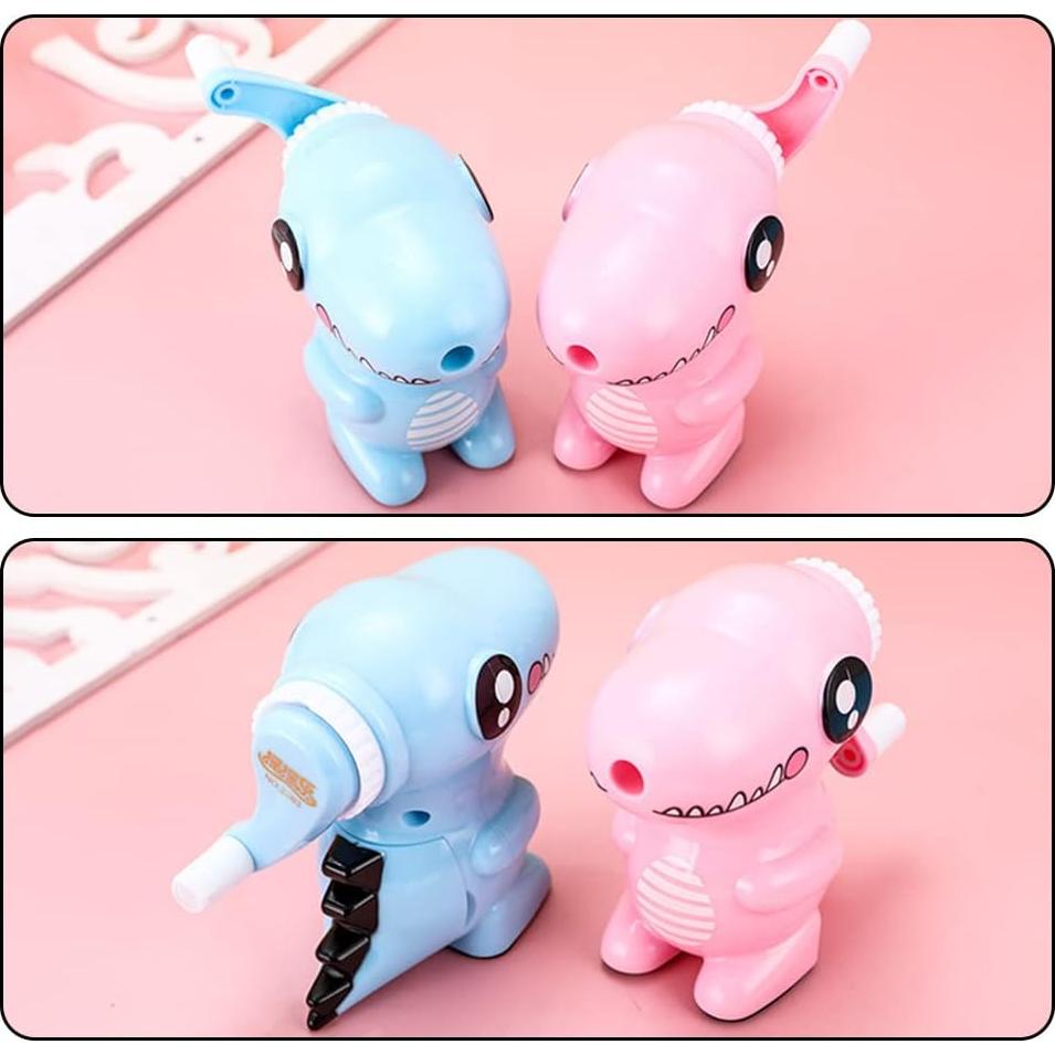 Sacapuntas Manual de Dinosaurio Rosa y Azul NingMengXYRHZB