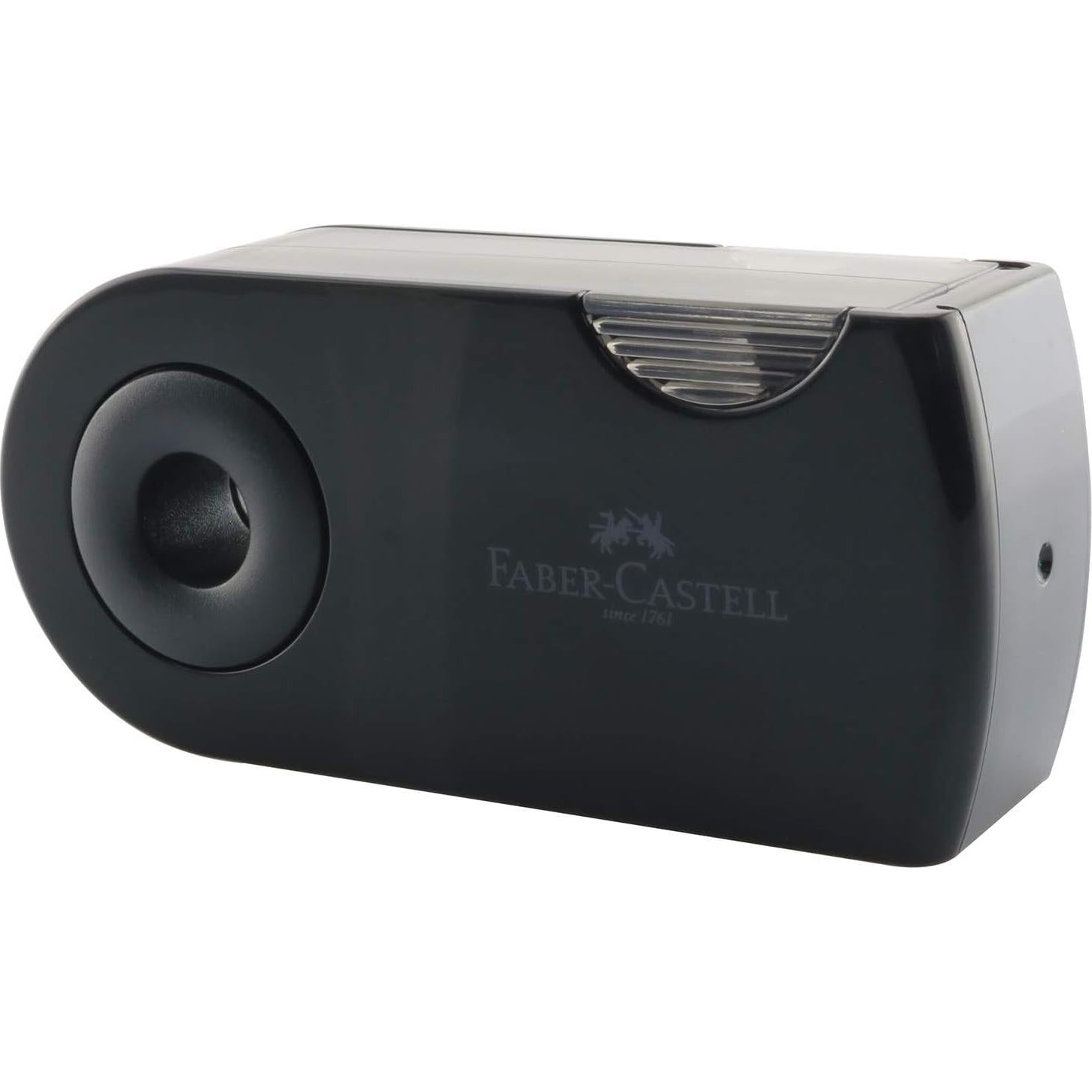 Sacapuntas Doble Agujero RuiLing Negro para Lápices y Cosméticos