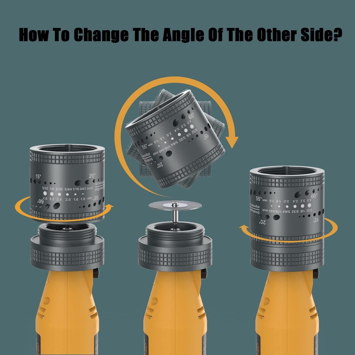 Cabezal Afilador de Electrodos de Tungsteno SONNLER 6 Tamaños 8 Ángulos