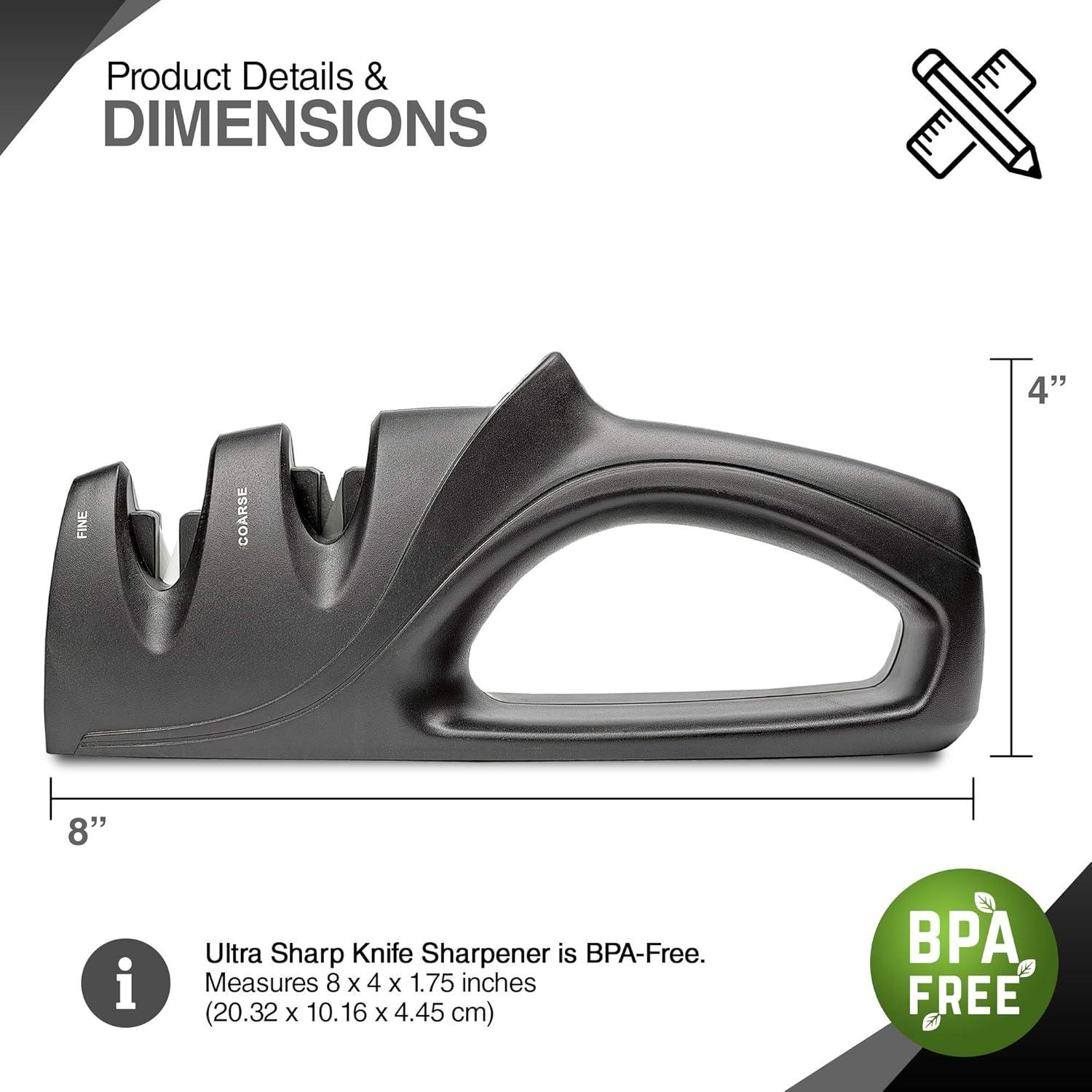 Afilador de cuchillos de cocina Exultimate 2 etapas ergonómico