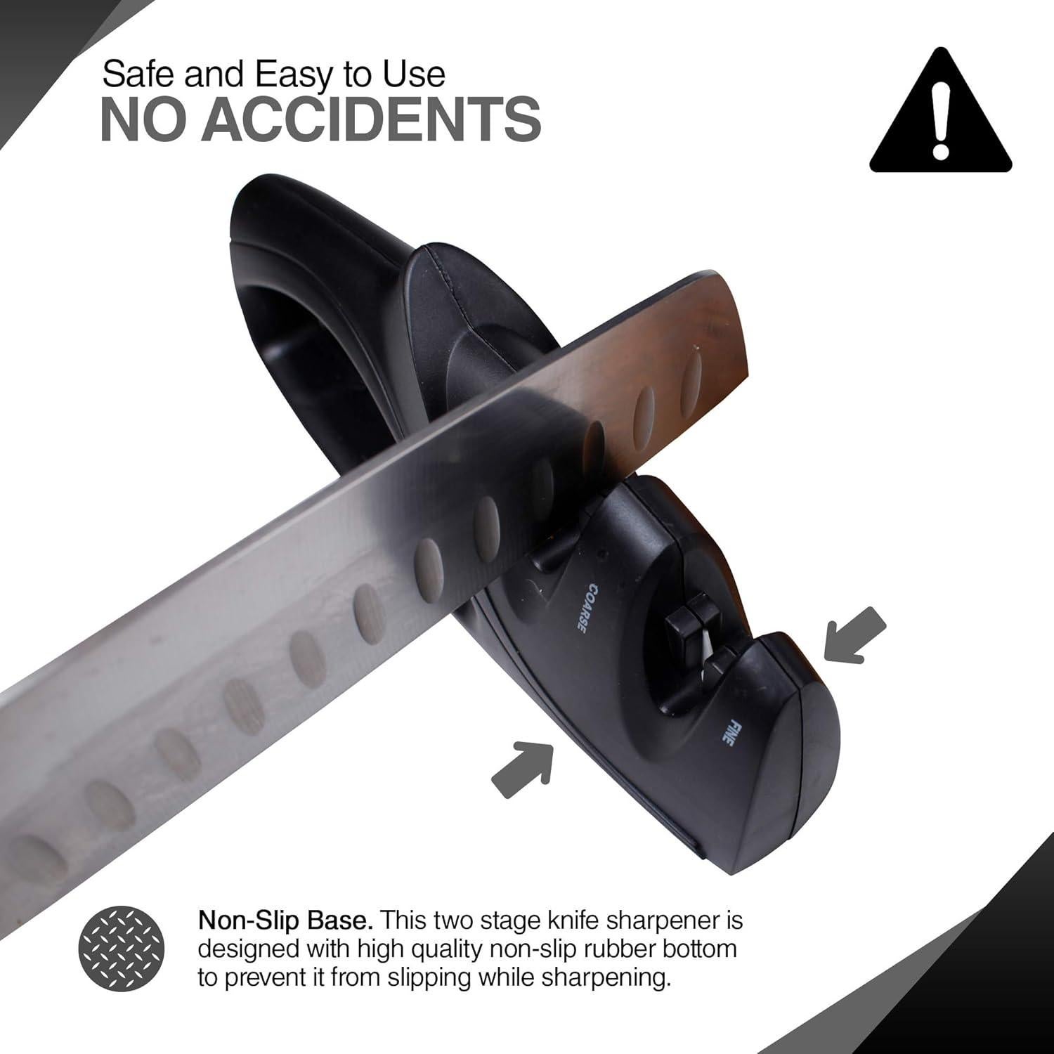 Afilador de cuchillos de cocina Exultimate 2 etapas ergonómico