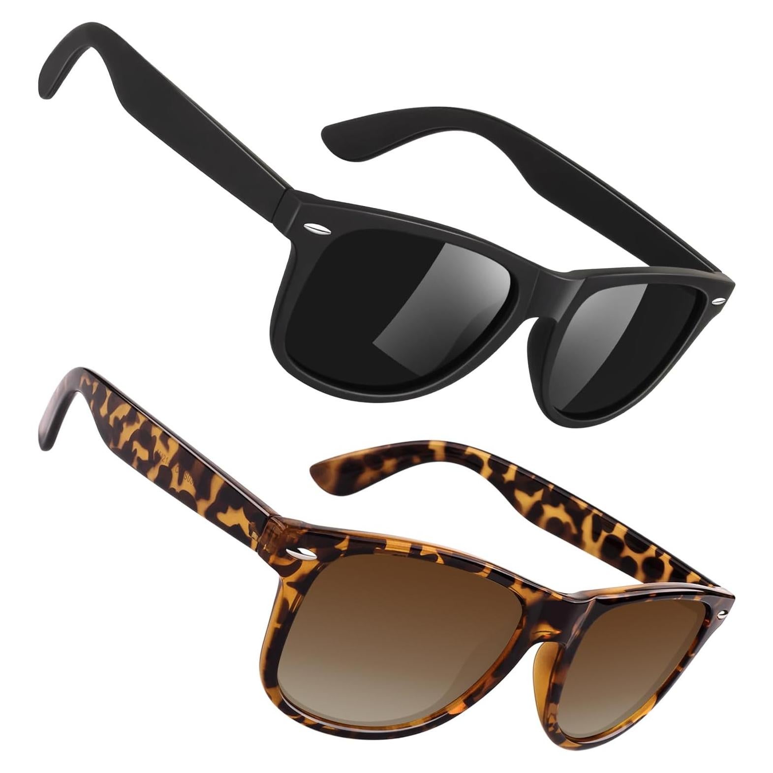 Gafas de sol polarizadas Sunier UV400 retro mate para hombre