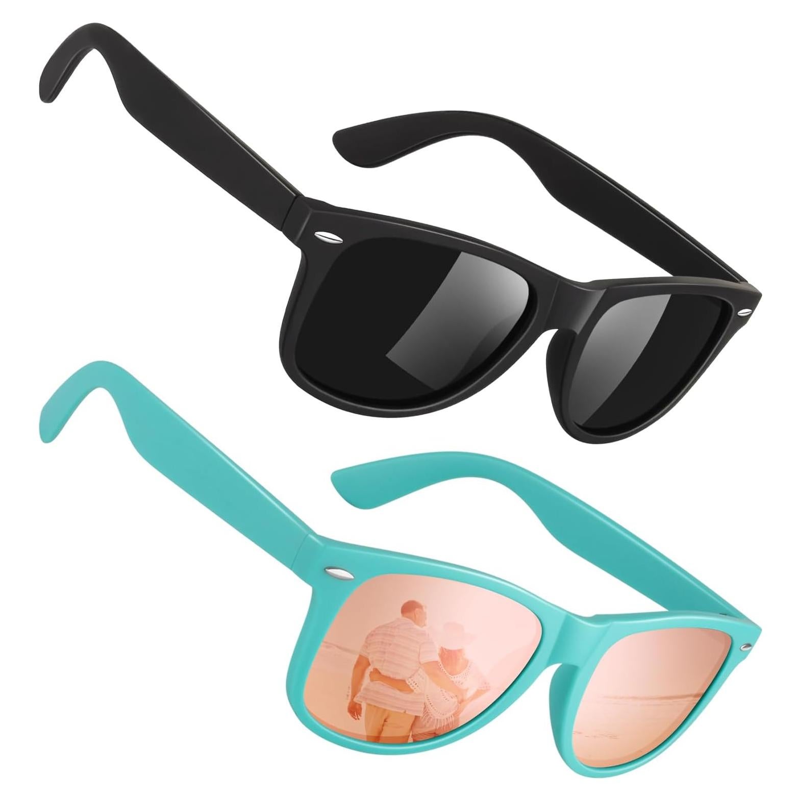 Gafas de sol polarizadas Sunier UV400 retro mate para hombre y mujer