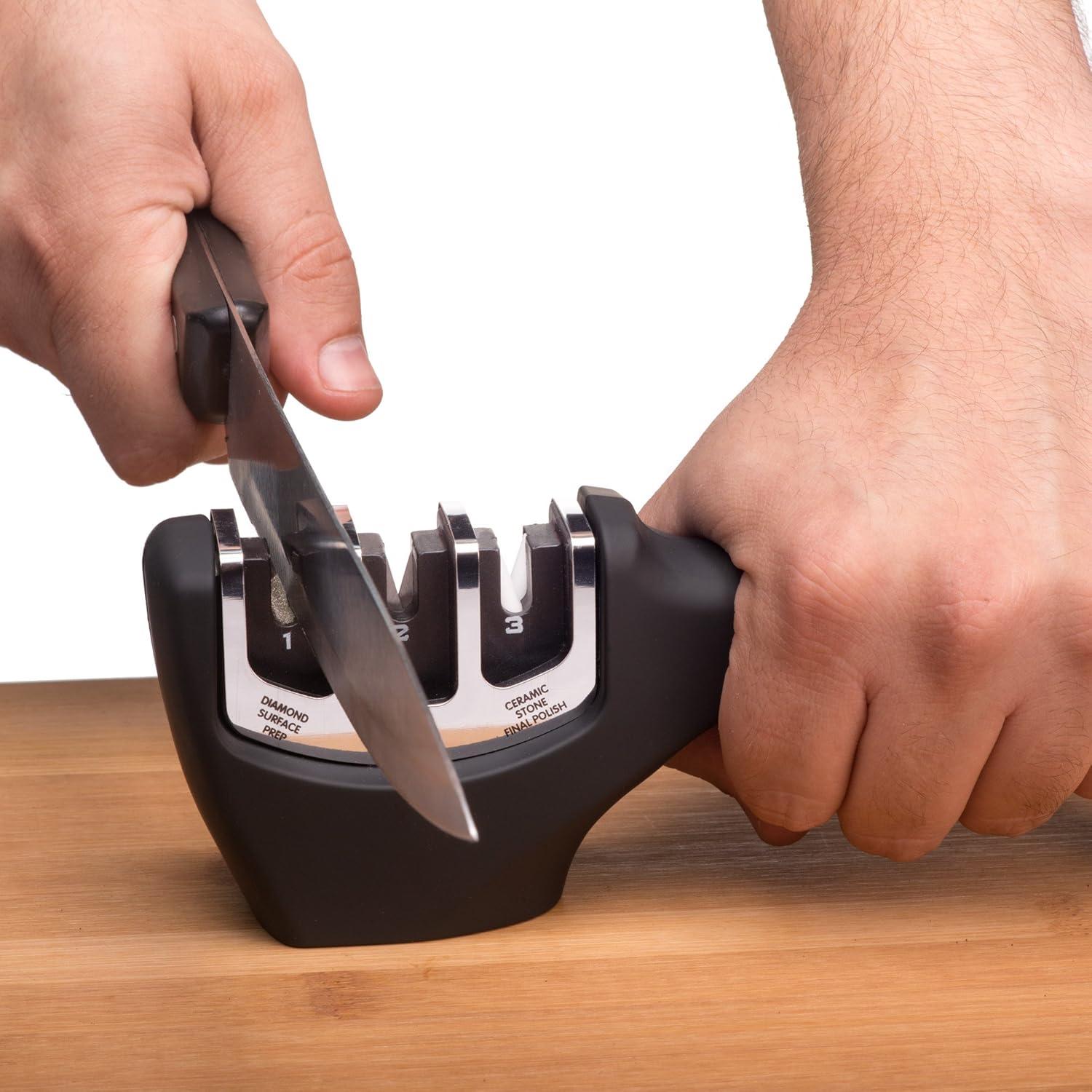 Afilador de cuchillos Nuvita 3 etapas para bordes rectos