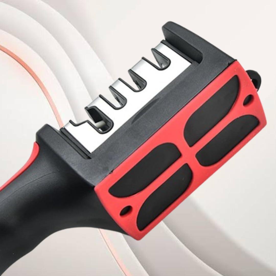 Afilador de cuchillos ECOMEST 4 etapas rojo y negro