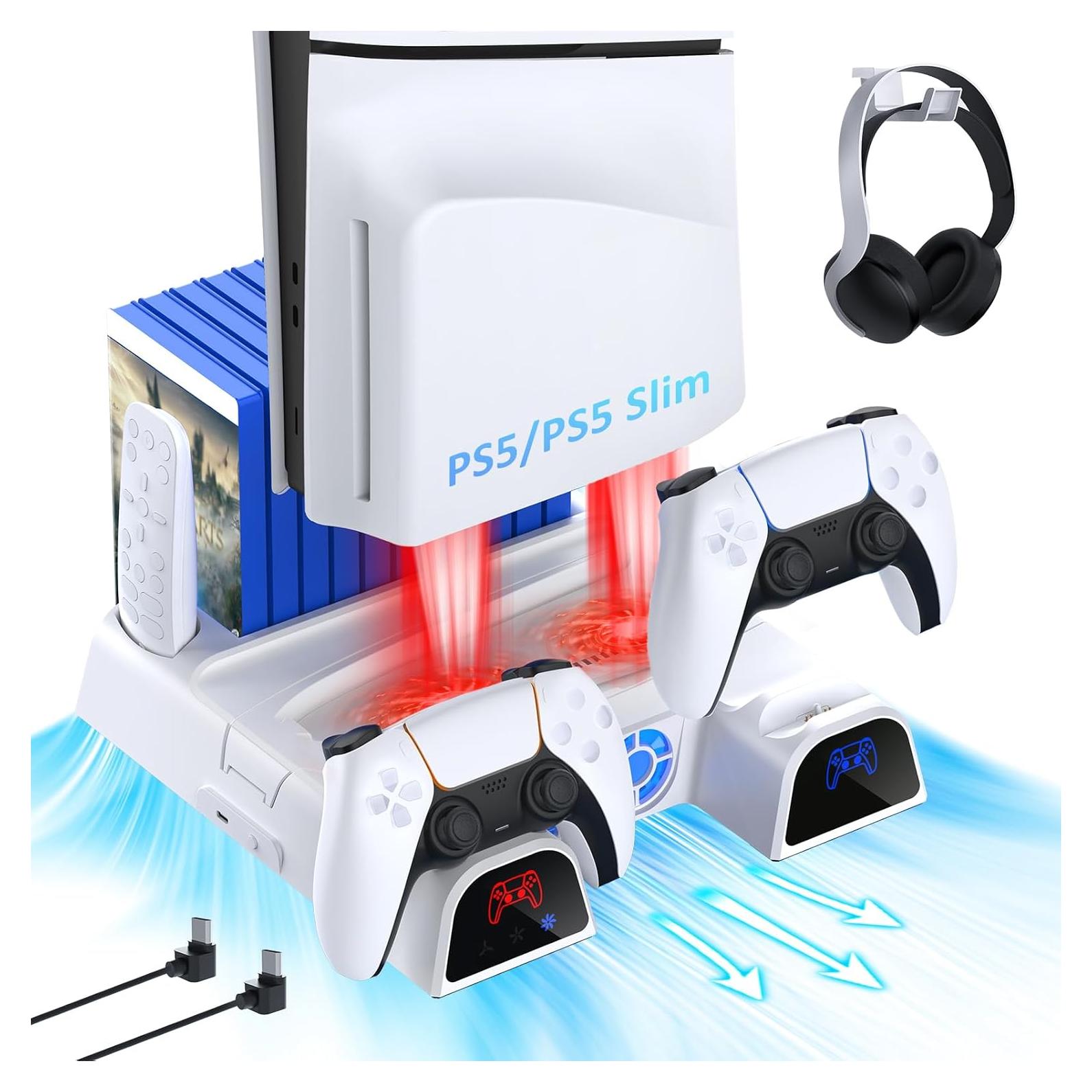 Soporte de Enfriamiento NexiGo para PS5 y PS5 Slim Blanco