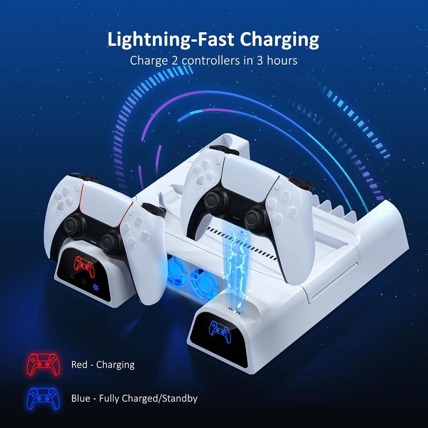 Soporte de Enfriamiento NexiGo para PS5 y PS5 Slim Blanco