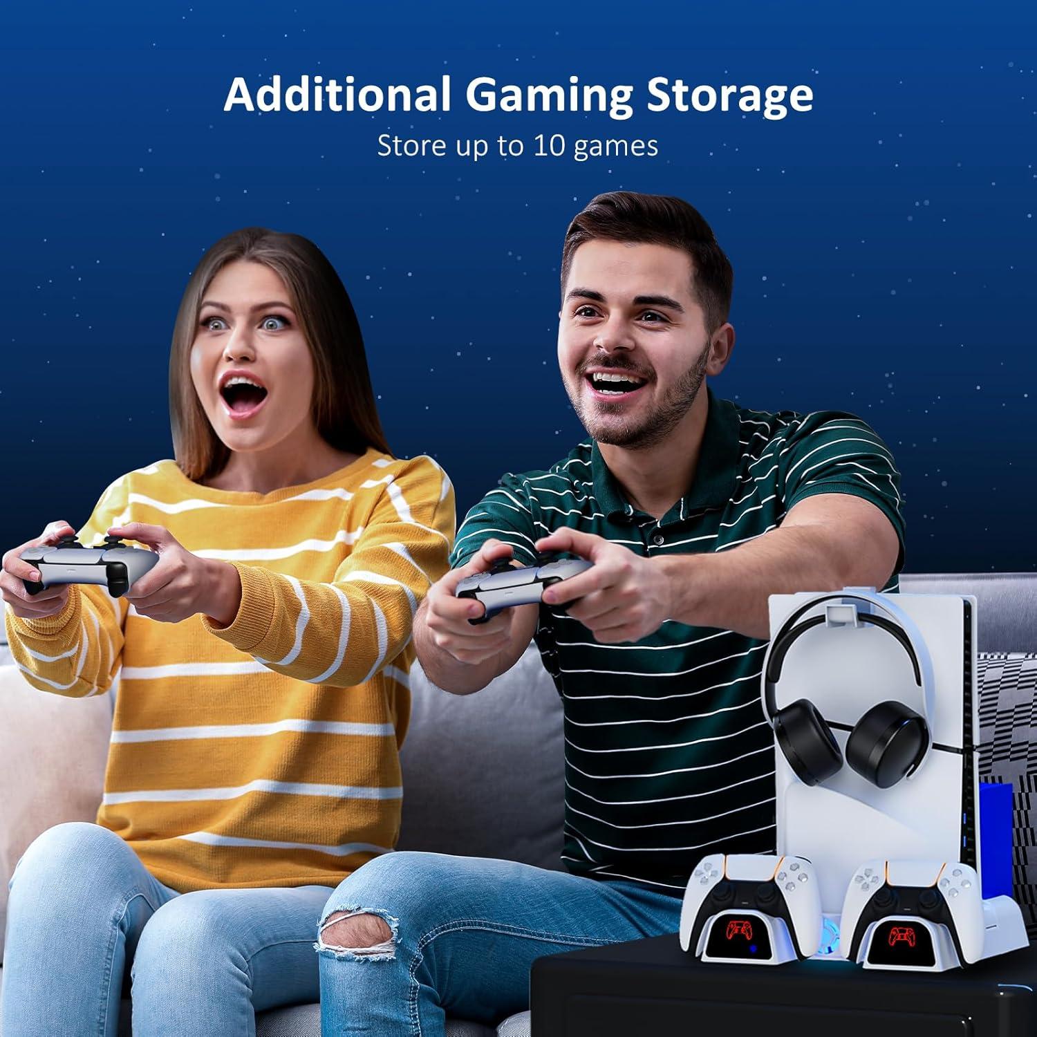 Soporte de Enfriamiento NexiGo para PS5 y PS5 Slim Blanco