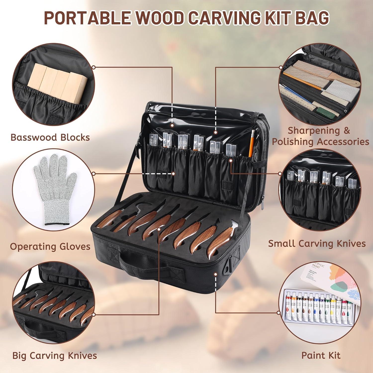 Kit de Herramientas de Tallado en Madera UBALANCE 38 Piezas