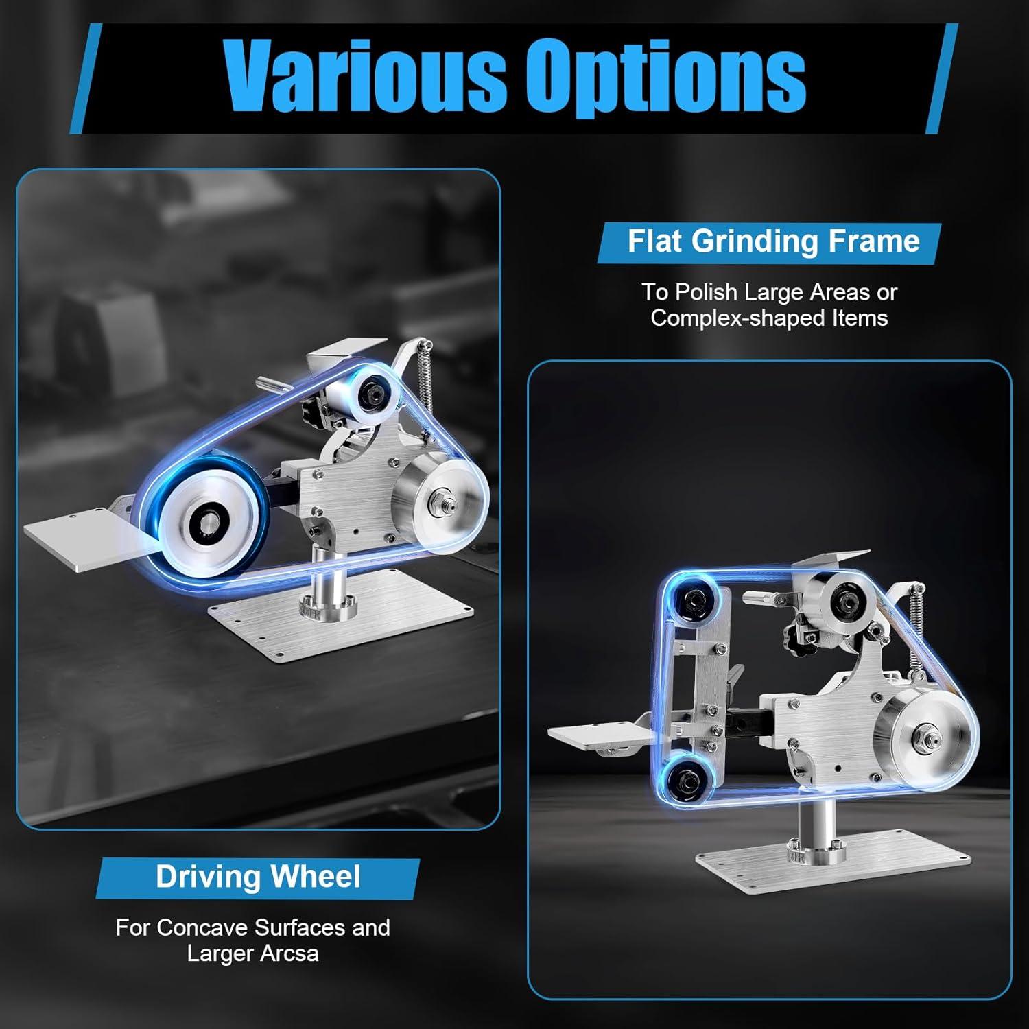 Lijadora de Cinta Eléctrica Mini Uphilltool 550W 30x1" Ajustable