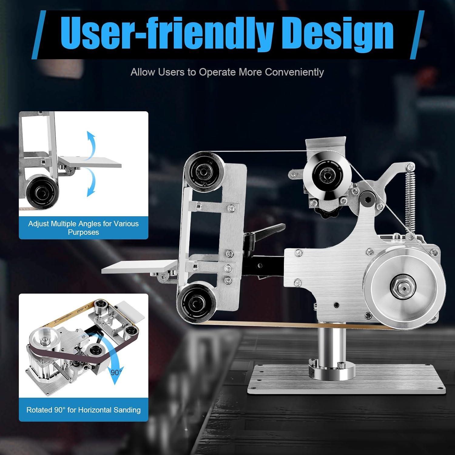 Lijadora de Cinta Eléctrica Mini Uphilltool 550W 30x1" Ajustable