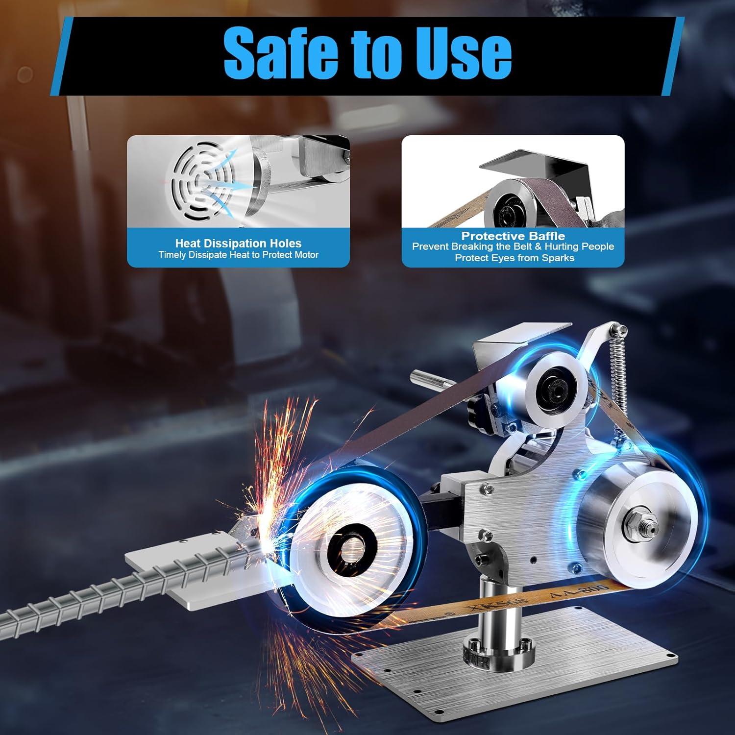 Lijadora de Cinta Eléctrica Mini Uphilltool 550W 30x1" Ajustable