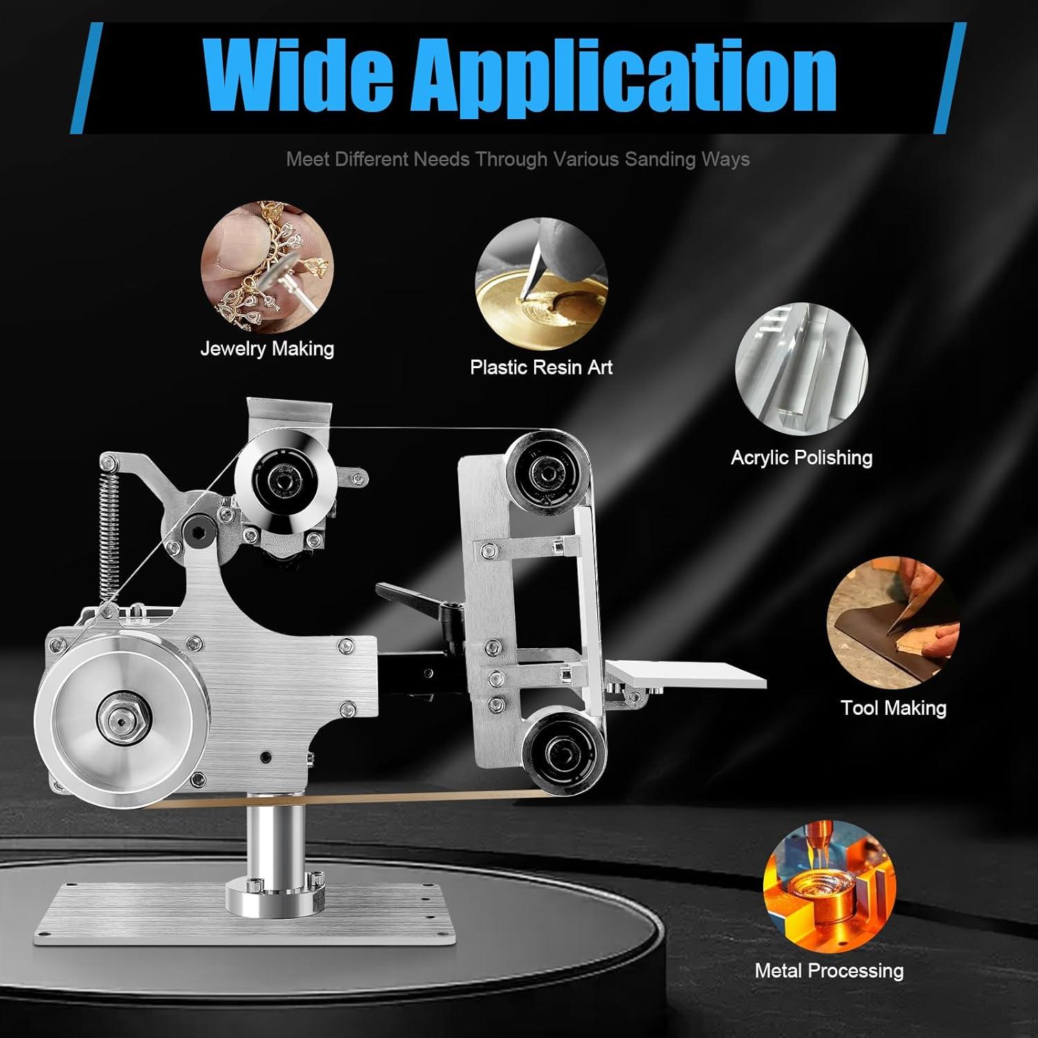 Lijadora de Cinta Eléctrica Mini Uphilltool 550W 30x1" Ajustable